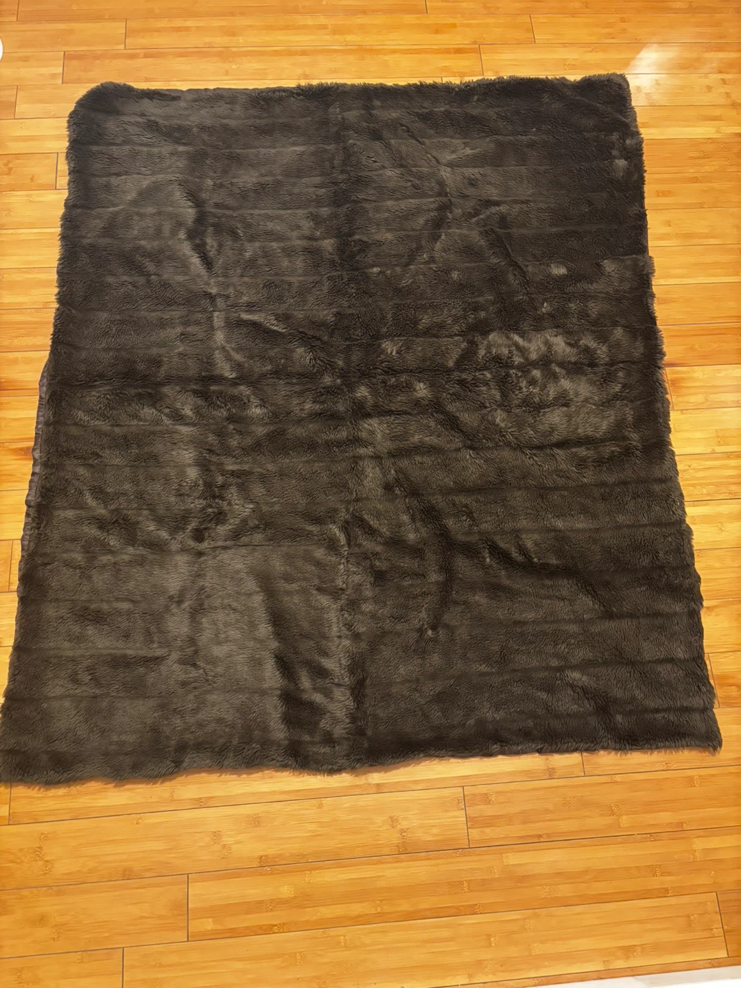 Brown Faux Fur Throw Blanket