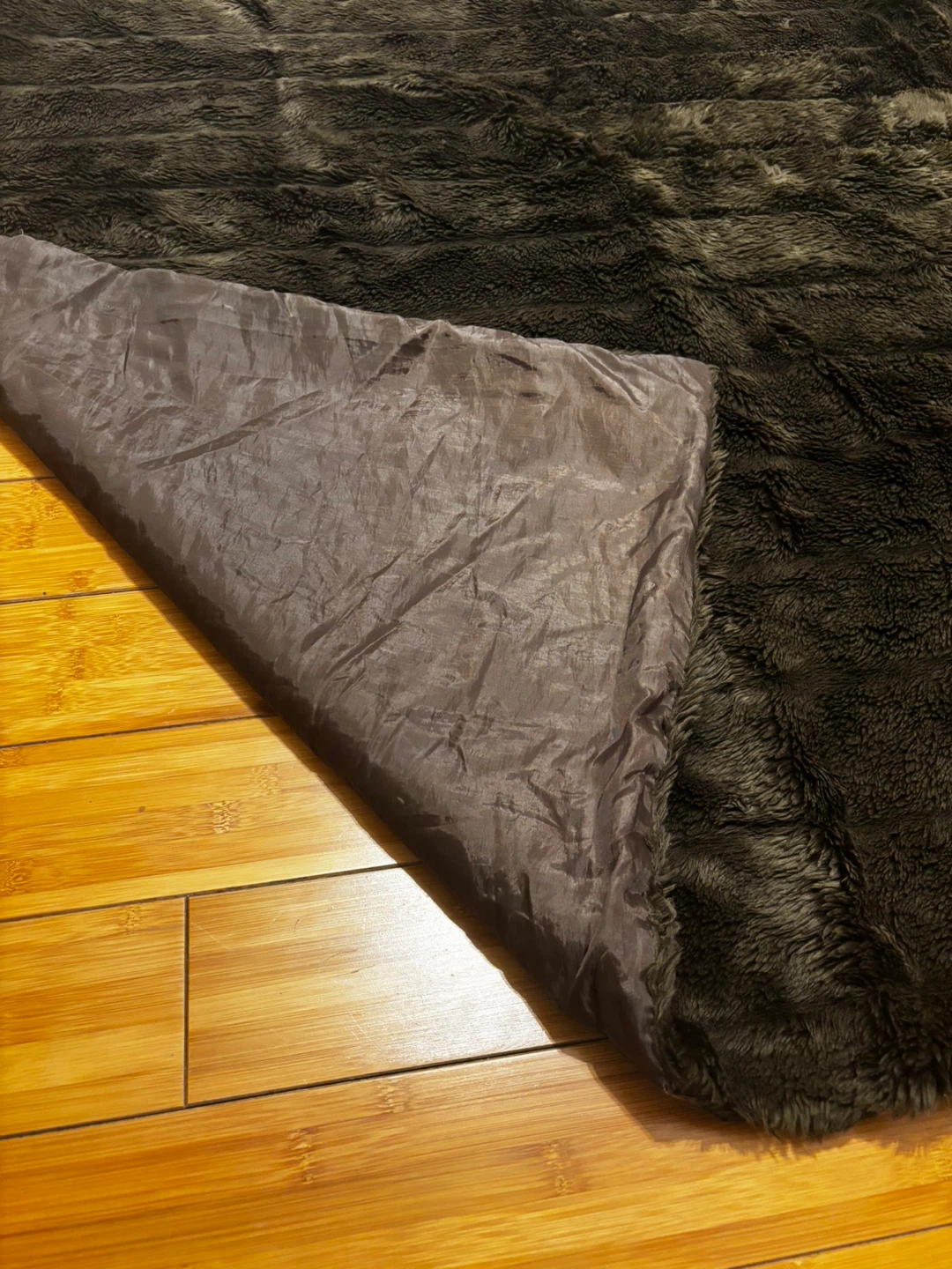 Brown Faux Fur Throw Blanket - photo 3