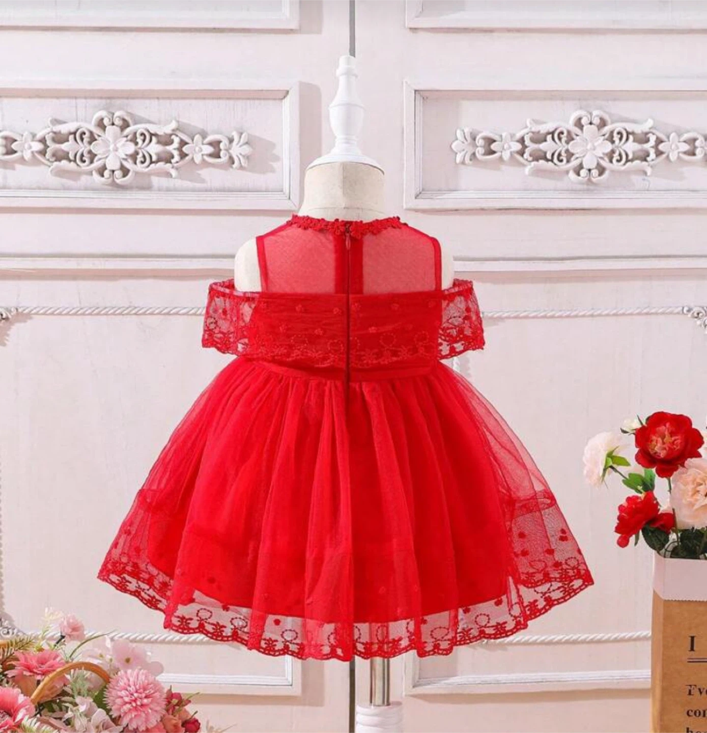Red Tulle Party Dress size 2-3Y - photo 2