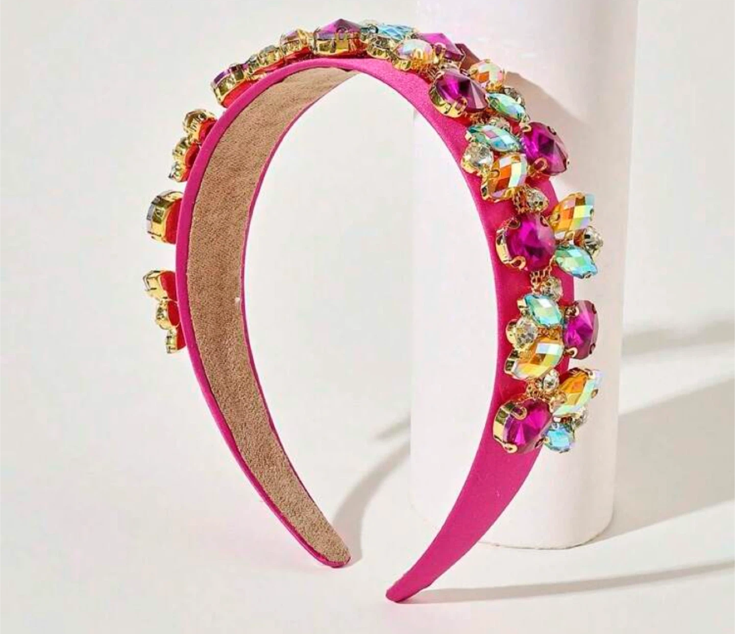 Pink jeweled headband