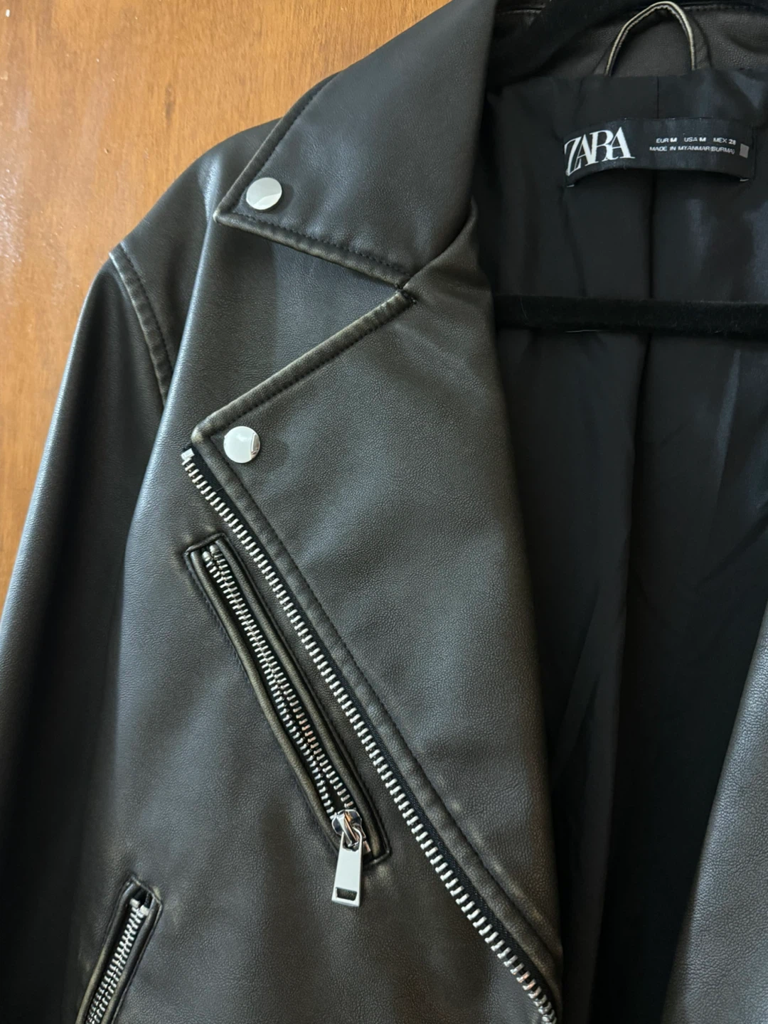 Zara leather jacket M size - photo 3