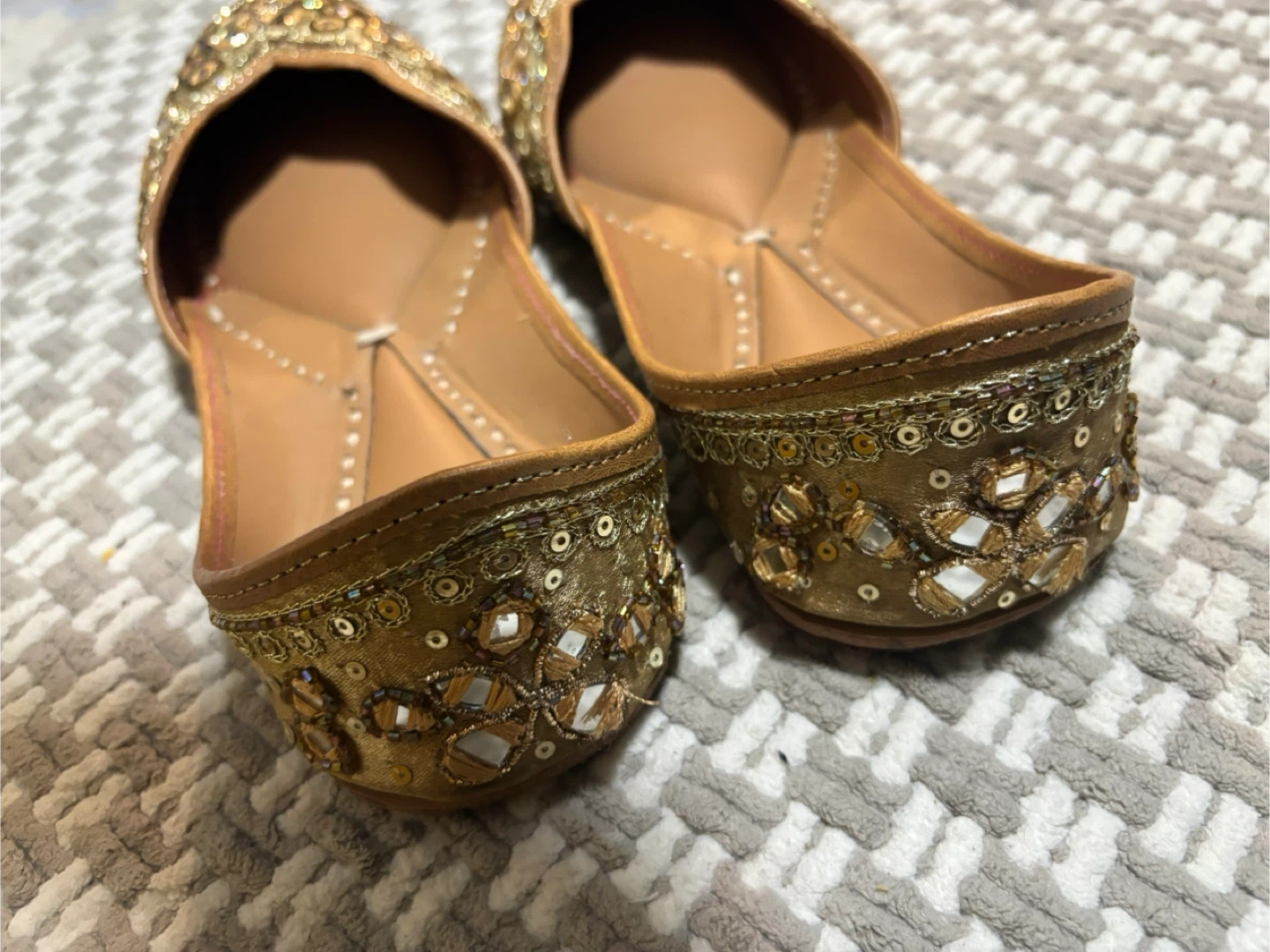 Gold Embellished Jutti Shoes - photo 2