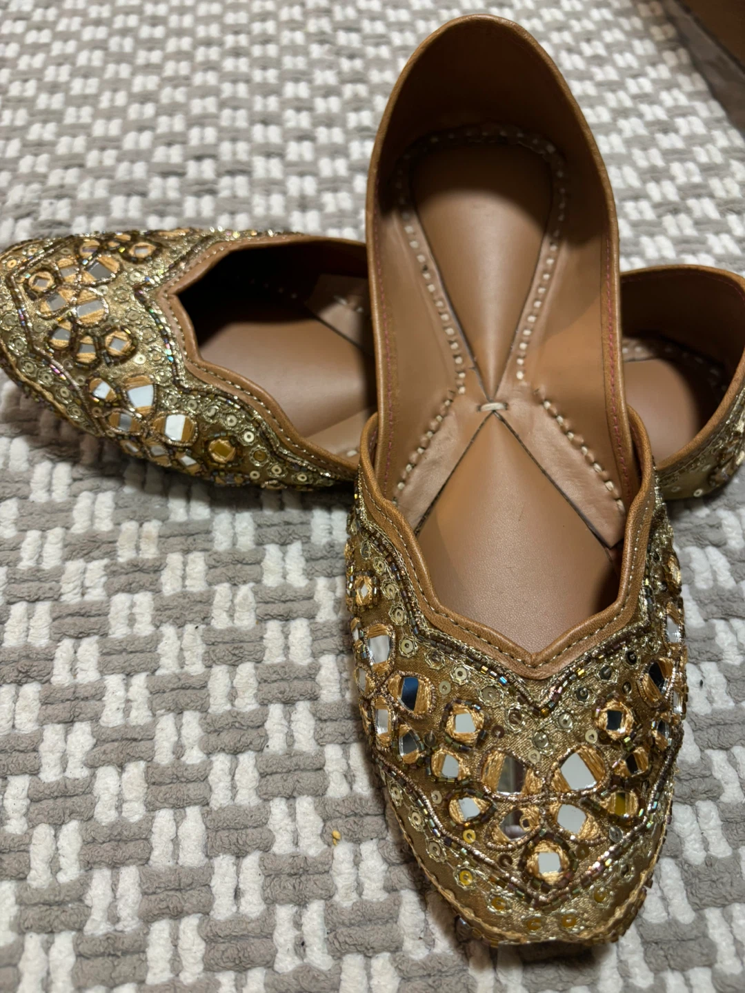 Gold Embellished Jutti Shoes
