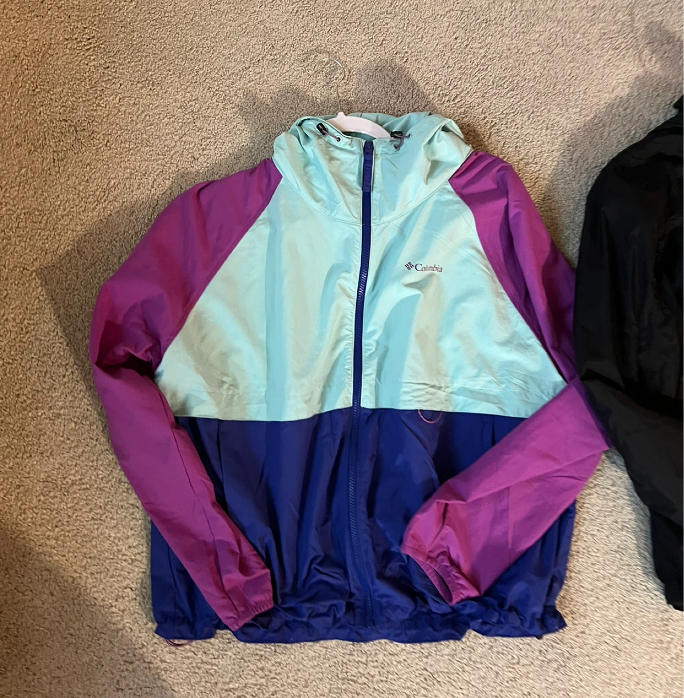 Vintage Columbia Windbreaker Jacket - Purple, Blue, Green - photo 2
