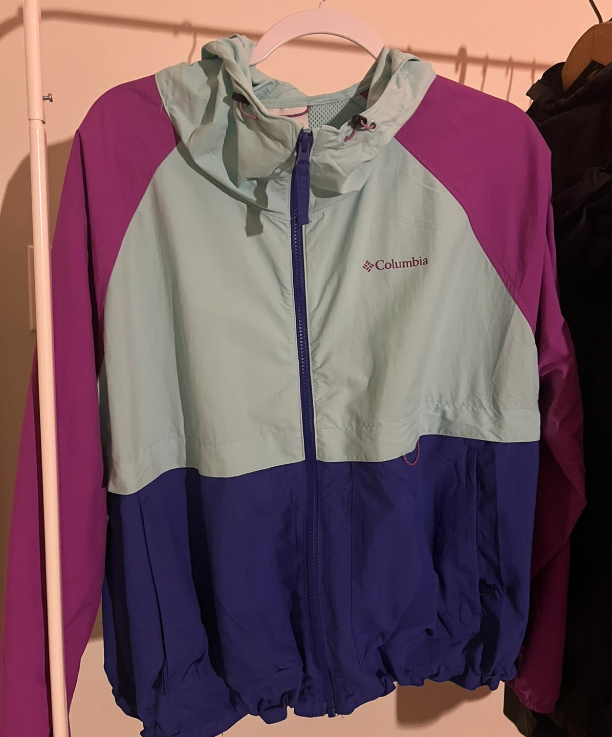 Vintage Columbia Windbreaker Jacket - Purple, Blue, Green