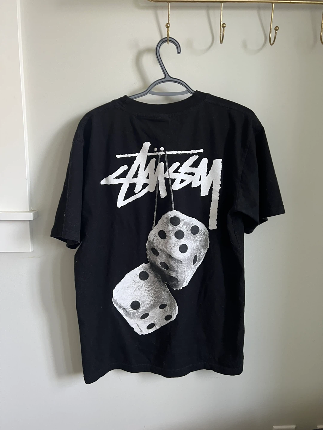 Stussy Black Dice Graphic T-Shirt