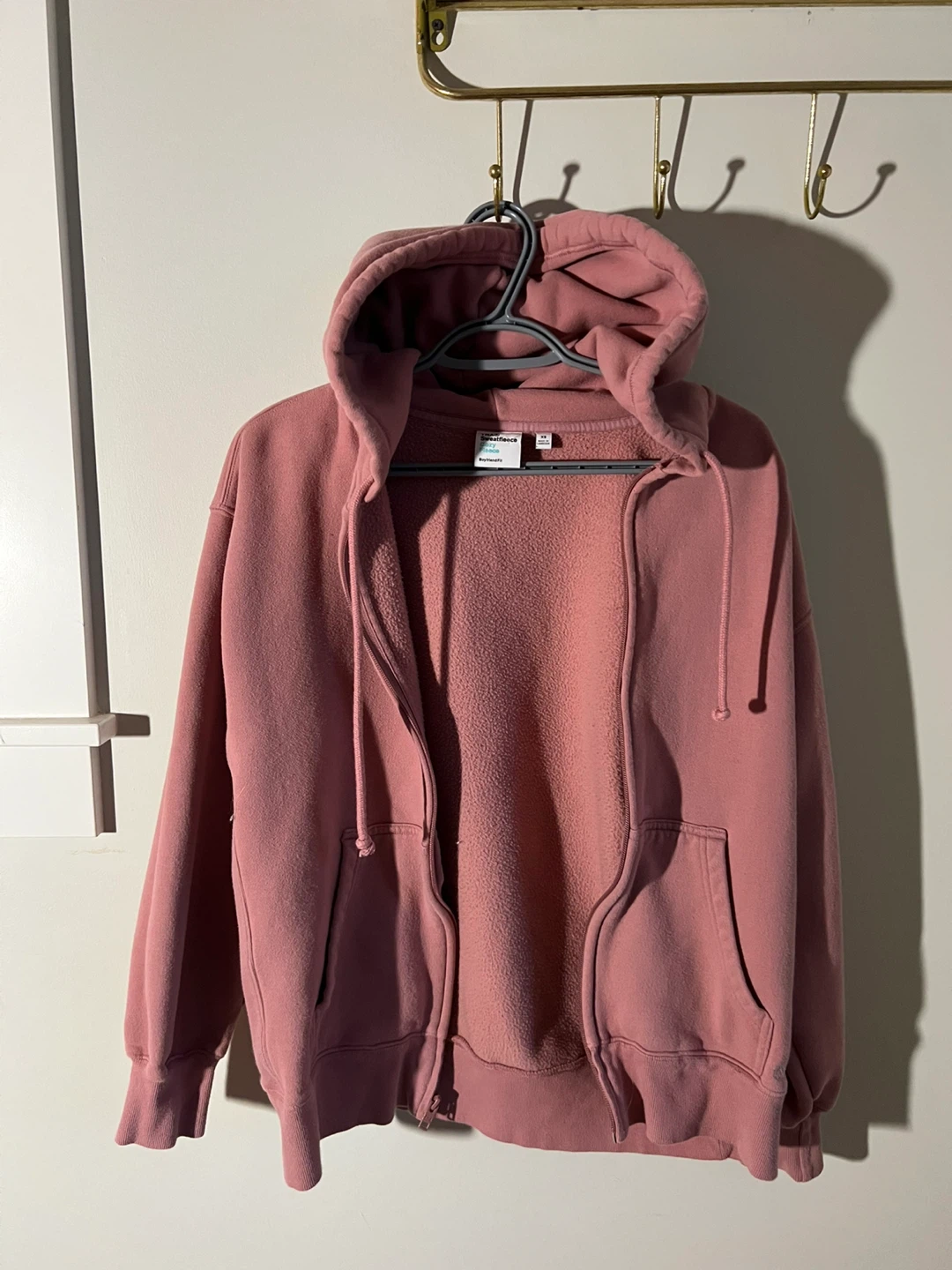 Aritzia Grey & Pink Zip-Up Hoodies