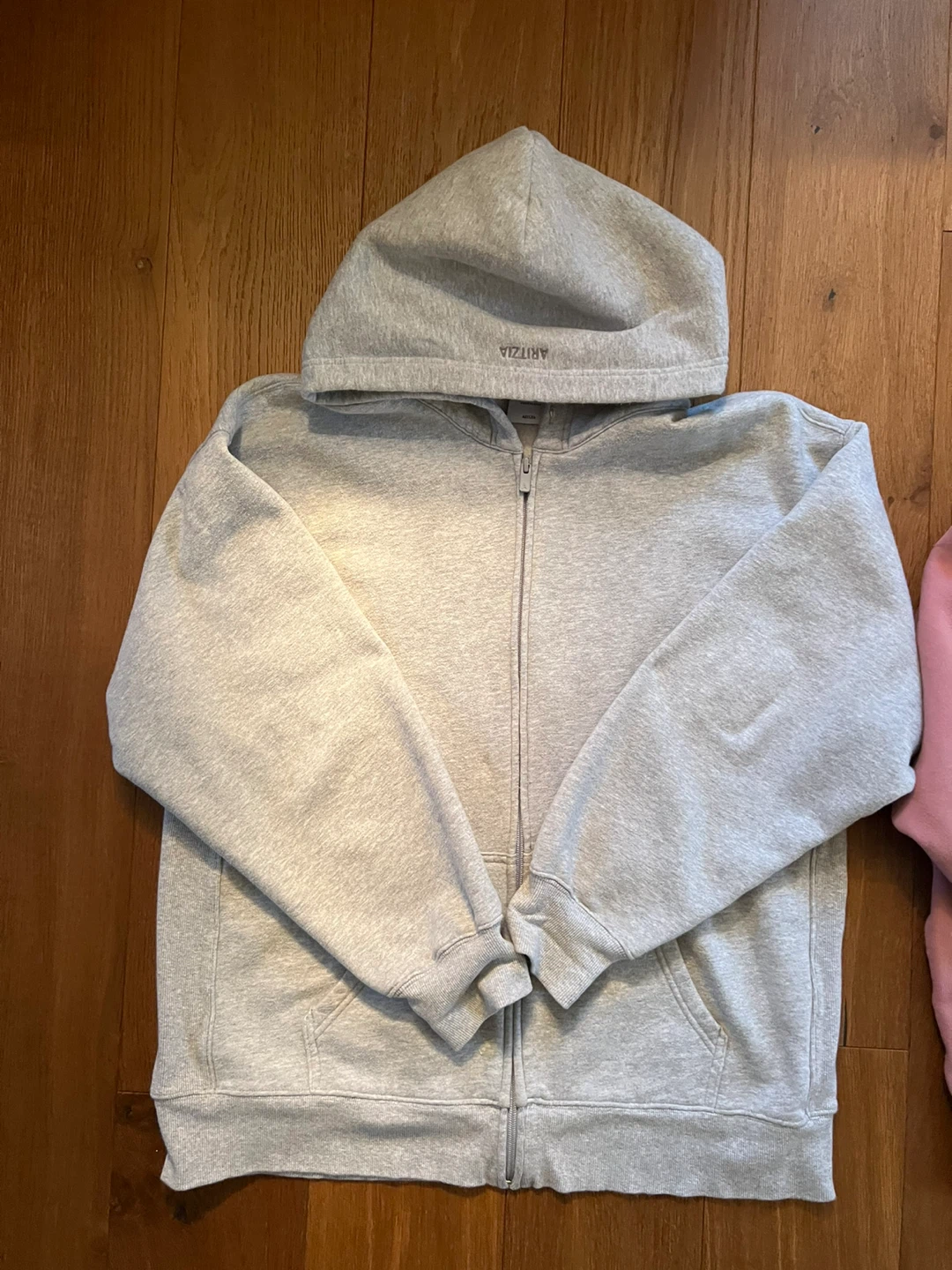 Aritzia Grey & Pink Zip-Up Hoodies - photo 2