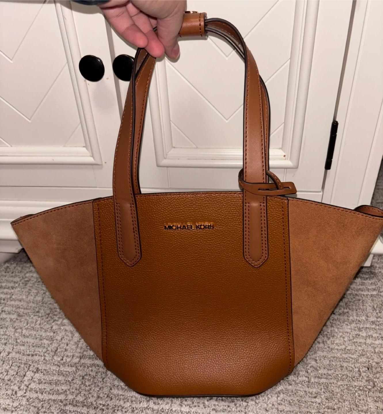 Michael Kors Brown Leather Tote Bag
