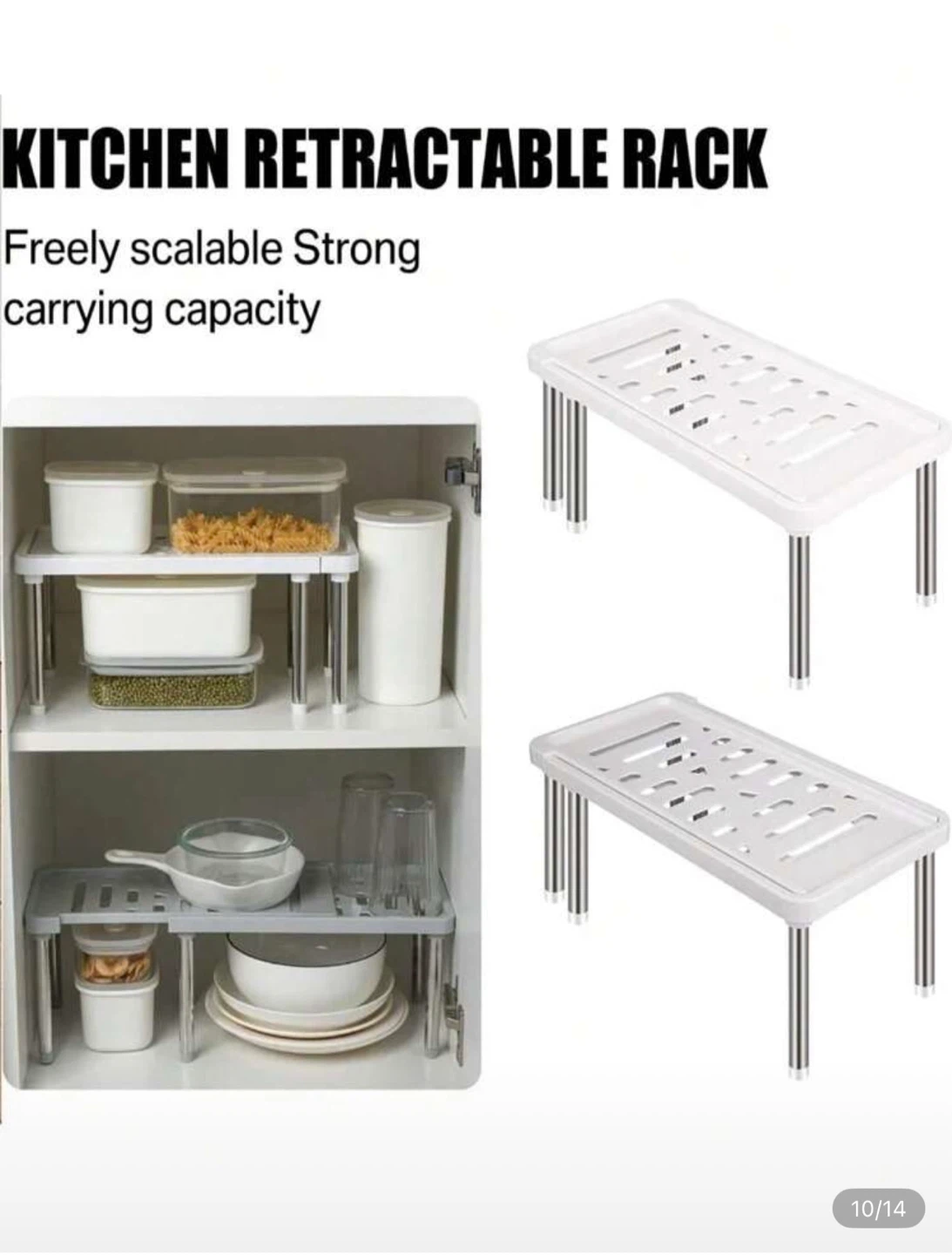 Kitchen Retractable Rack - Expandable Shelf Organizer - photo 3
