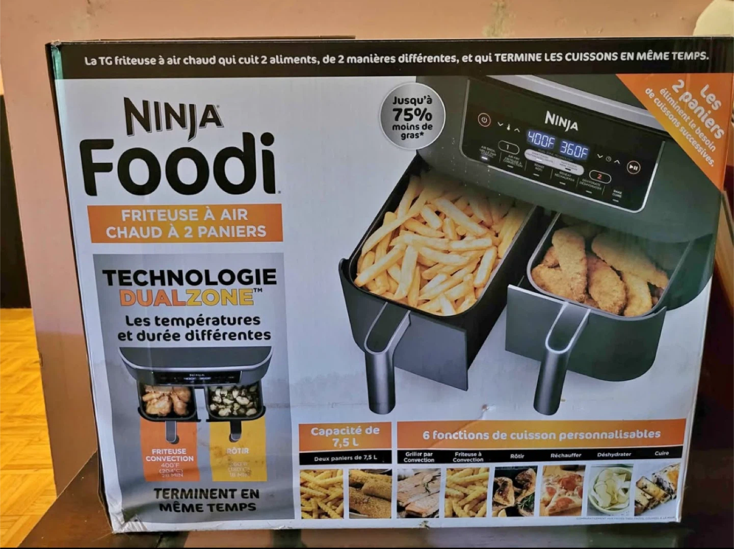 Ninja Foodi XL 2-Basket Air Fryer - Like New! - photo 3