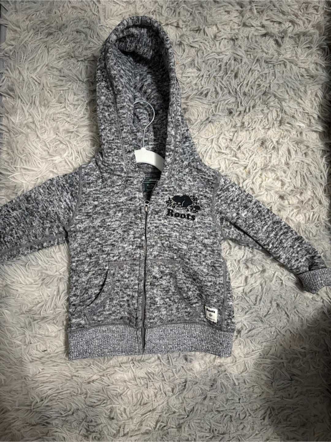 Baby Roots Grey Zip-Up Hoodie - Size XL (18-24M)