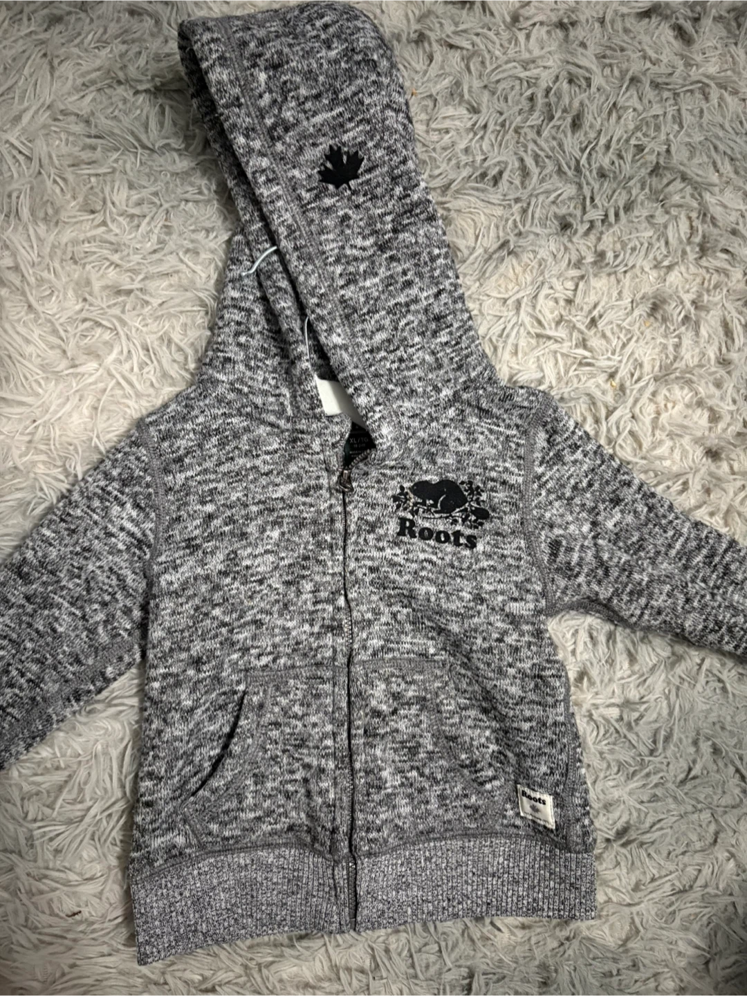 Baby Roots Grey Zip-Up Hoodie - Size XL (18-24M) - photo 3