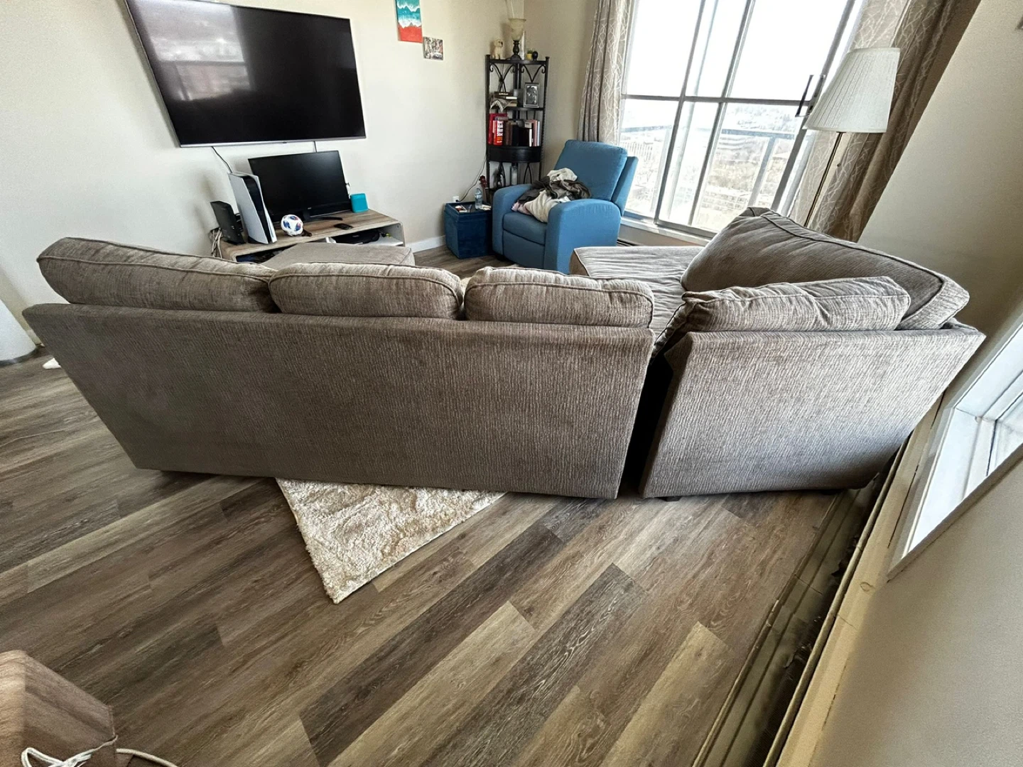 Brown Sectional Sofa - photo 3