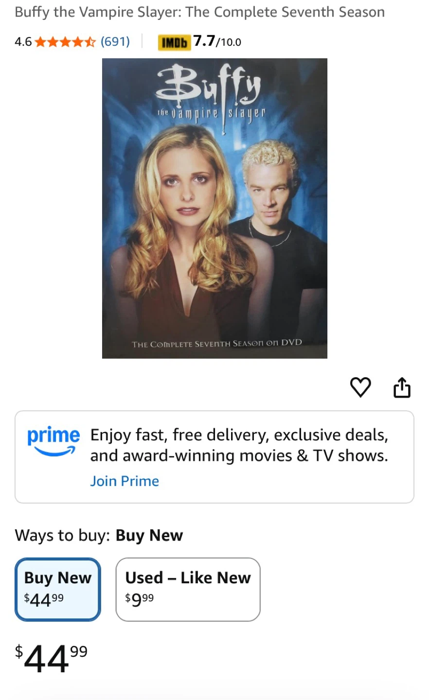 Buffy the Vampire Slayer: Complete Seventh Season DVD