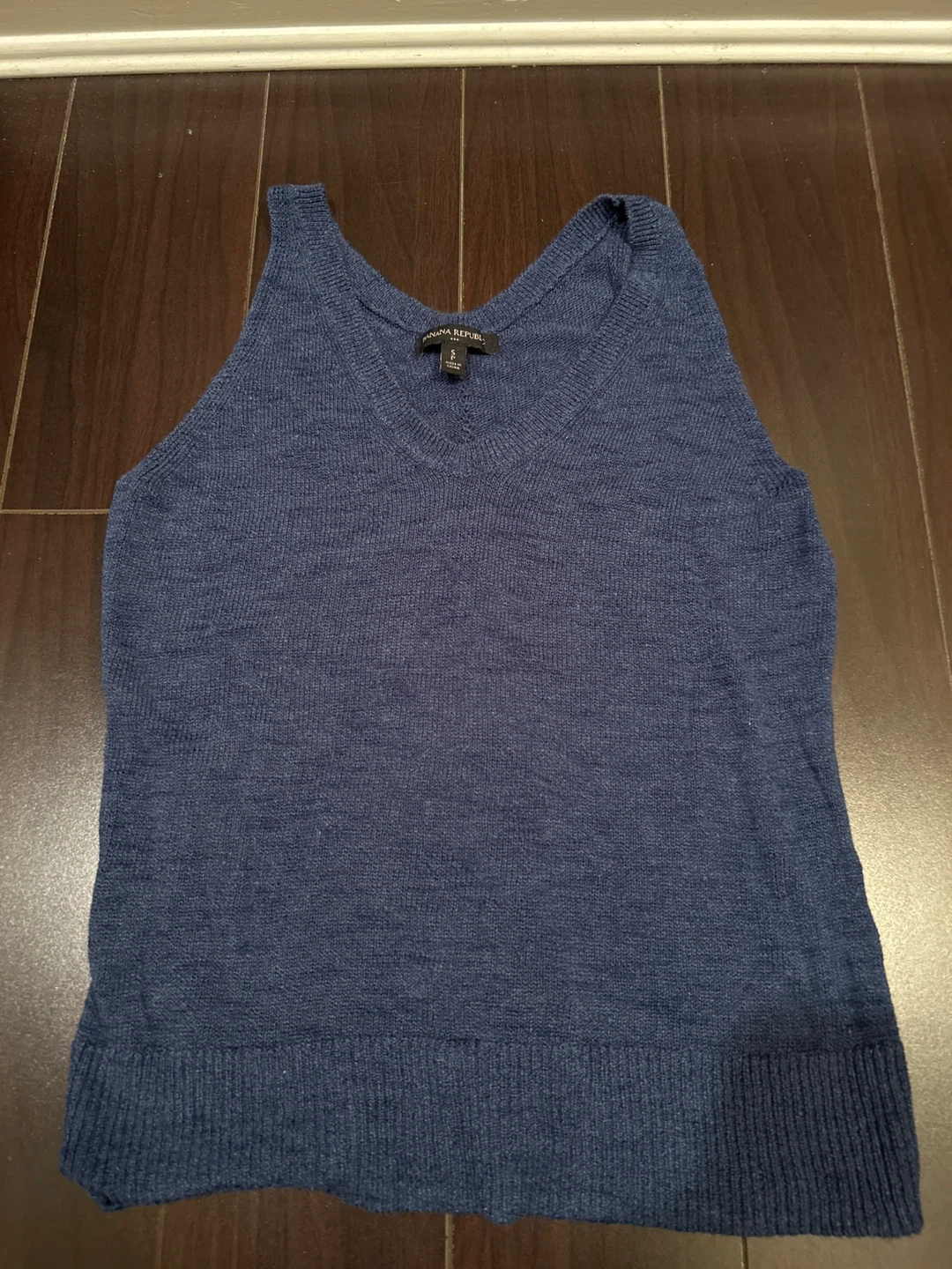 Banana Republic Navy Blue Knit Tank Top - Size S