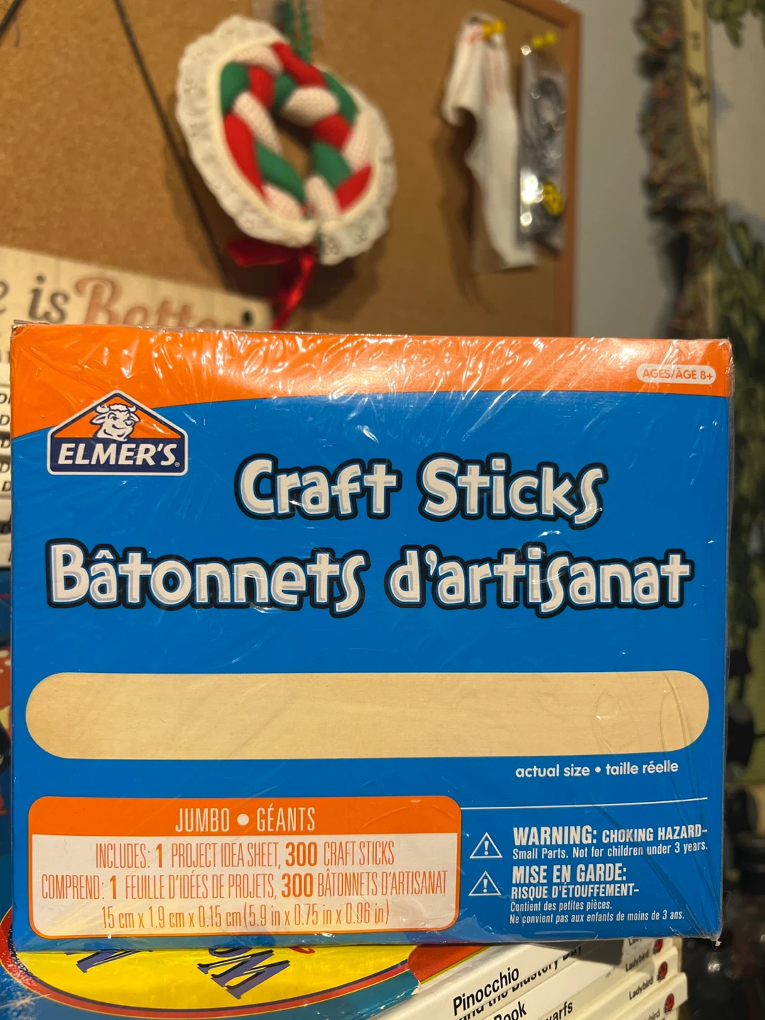🧡Elmer's Craft Sticks - 300 Jumbo Sticks. Jan6