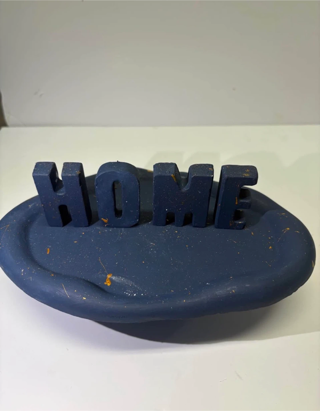 Handmade HOME Tray Stand | Navy Blue & Gold Speckle Decor - photo 2