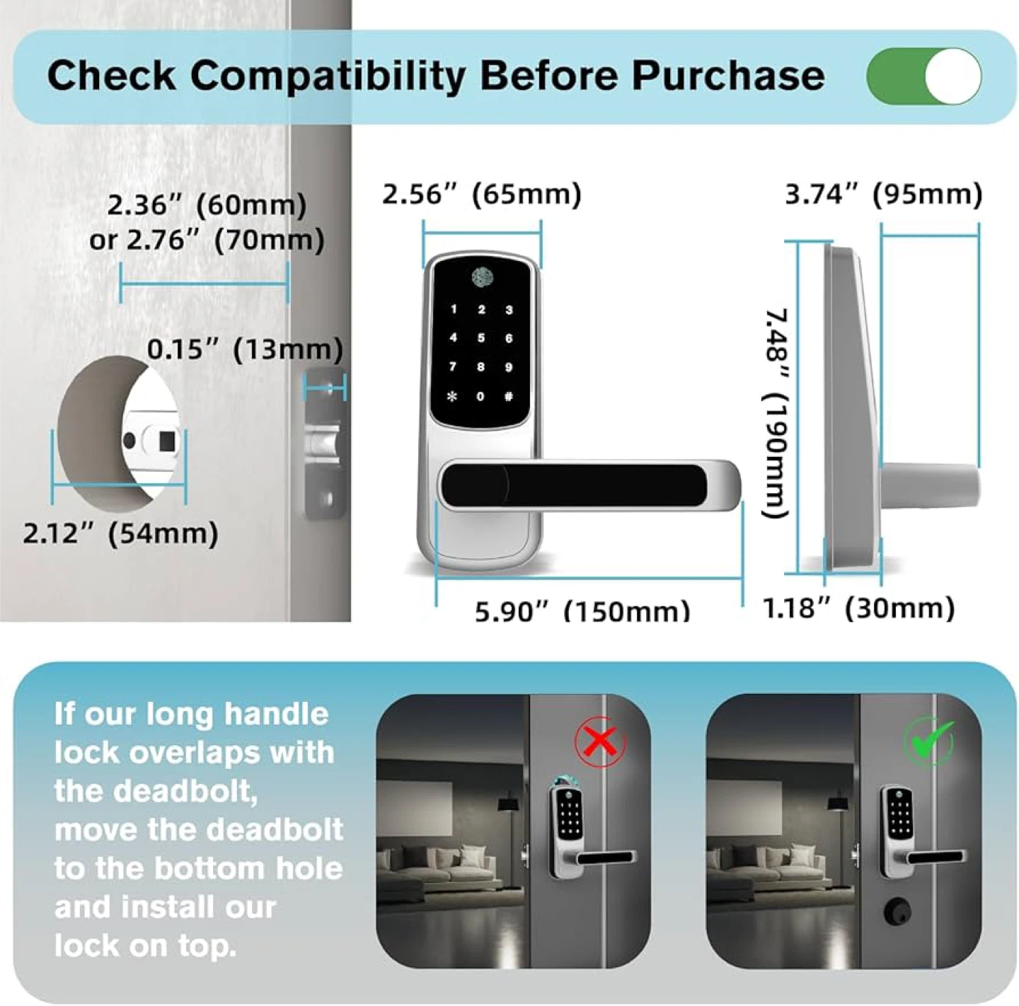 Ardwolf Smart Lock with Fingerprint and Keypad - photo 2