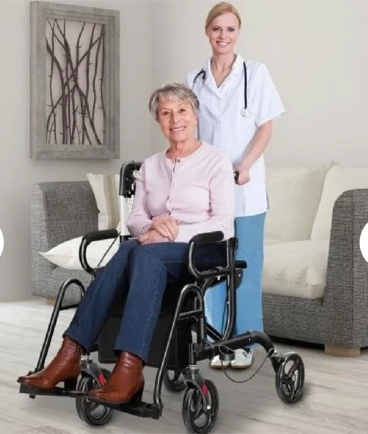Costway Walker with Seat & Foldable Footrests - photo 2