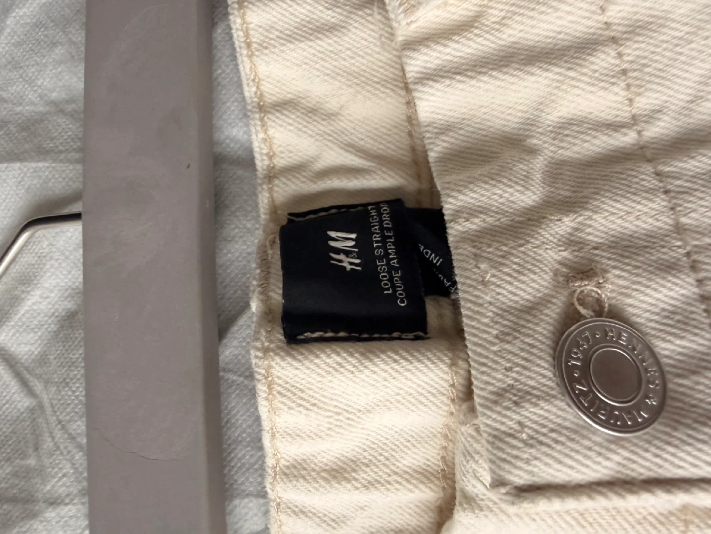 H&M Loose Straight Beige Pants - Size 34/32 - photo 2