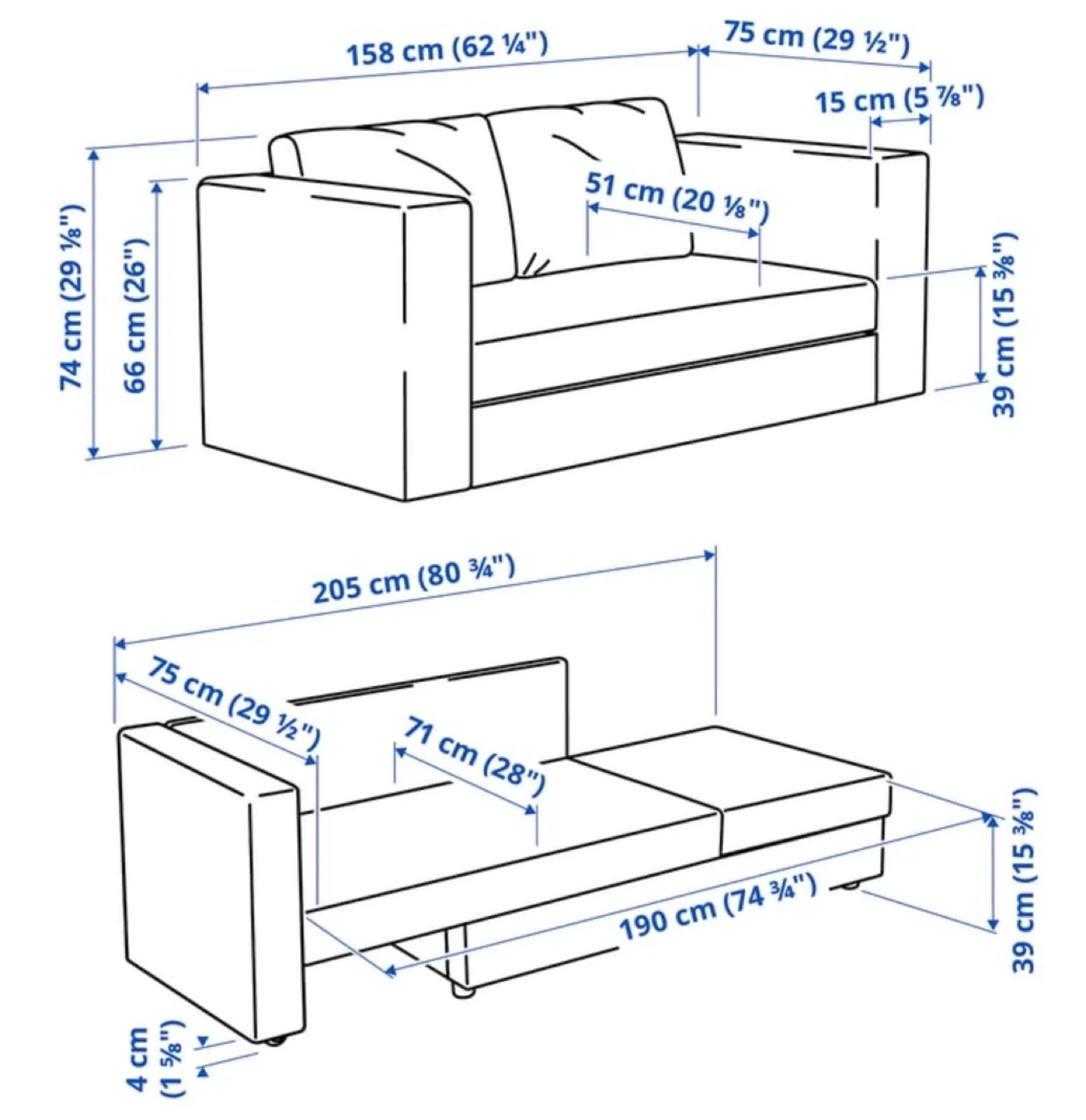 IKEA Holmsund Corner Sofa-Bed - Anthracite - photo 3