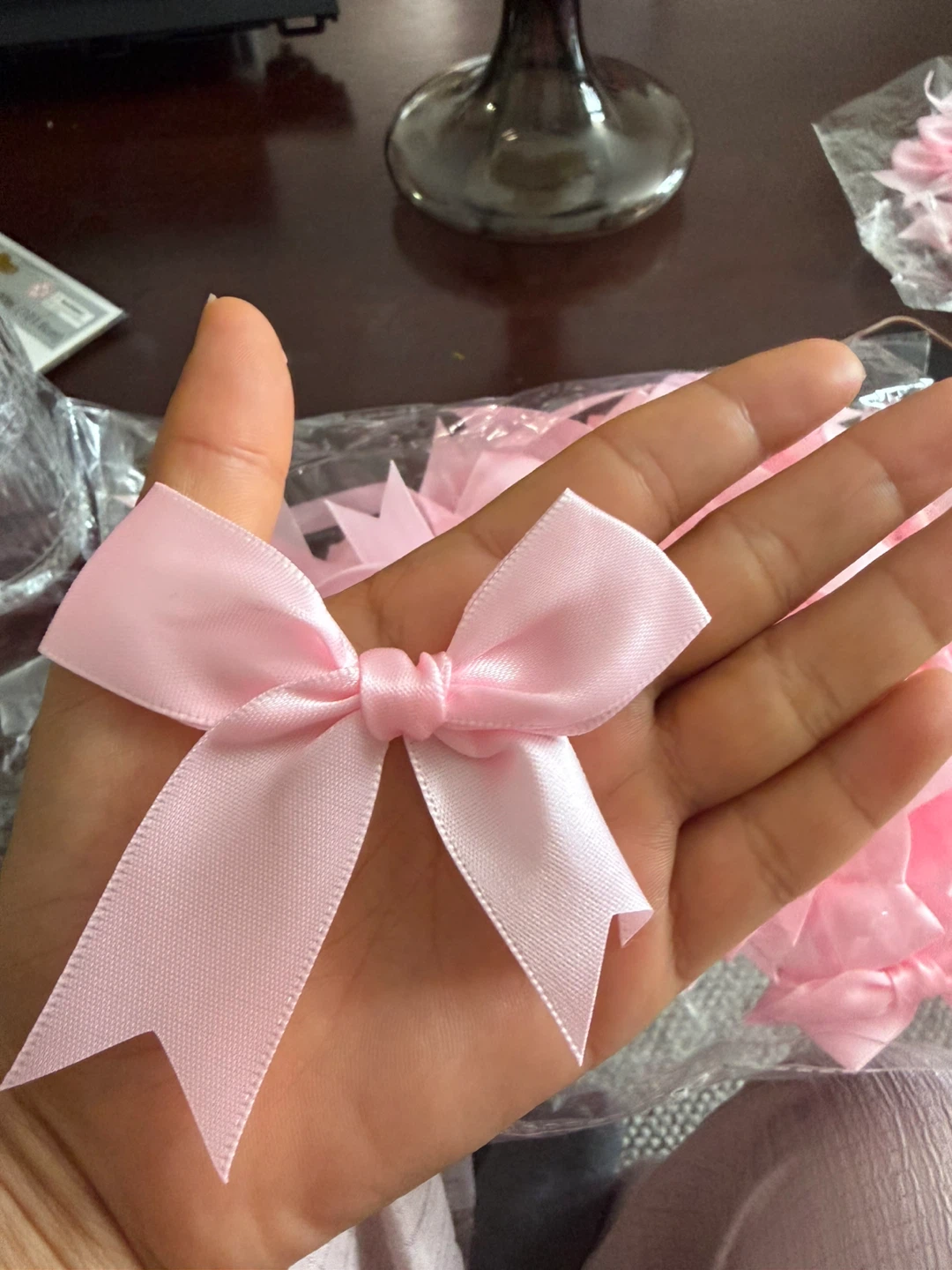 Pink Satin Ribbon Bows - photo 5