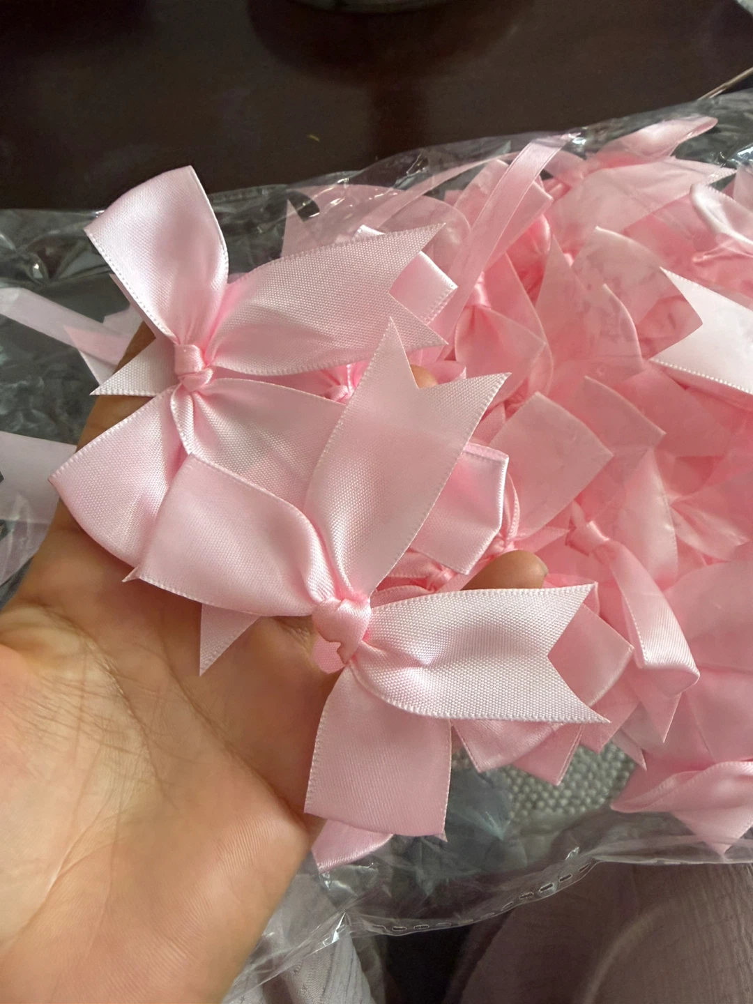 Pink Satin Ribbon Bows - photo 2