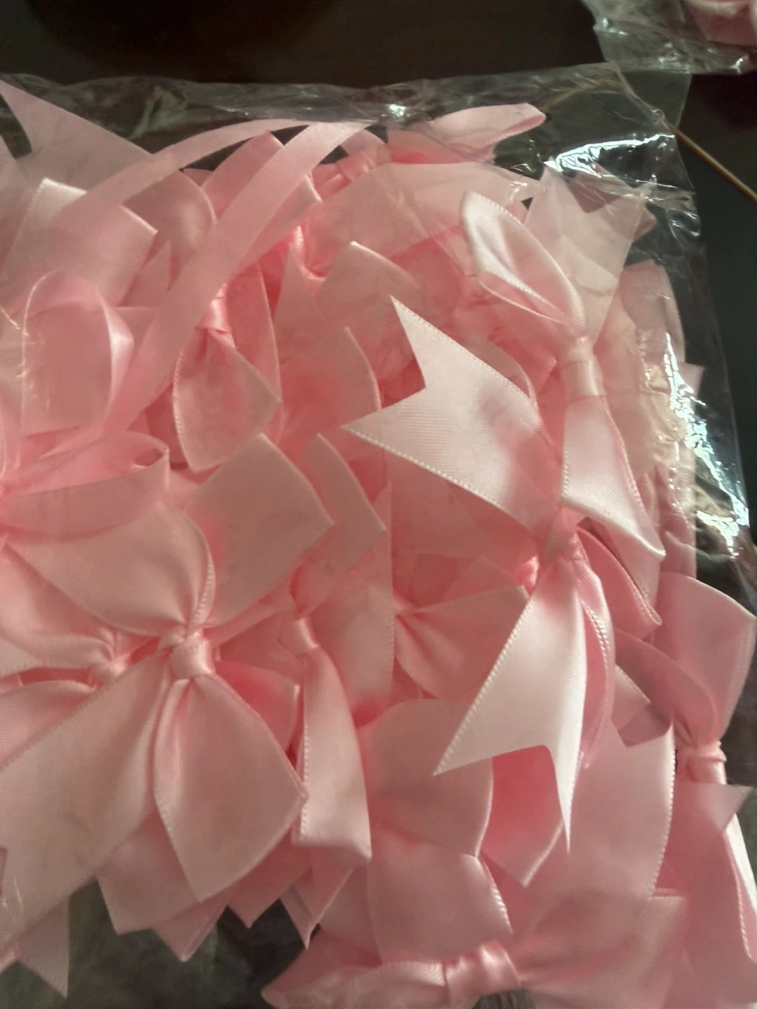 Pink Satin Ribbon Bows