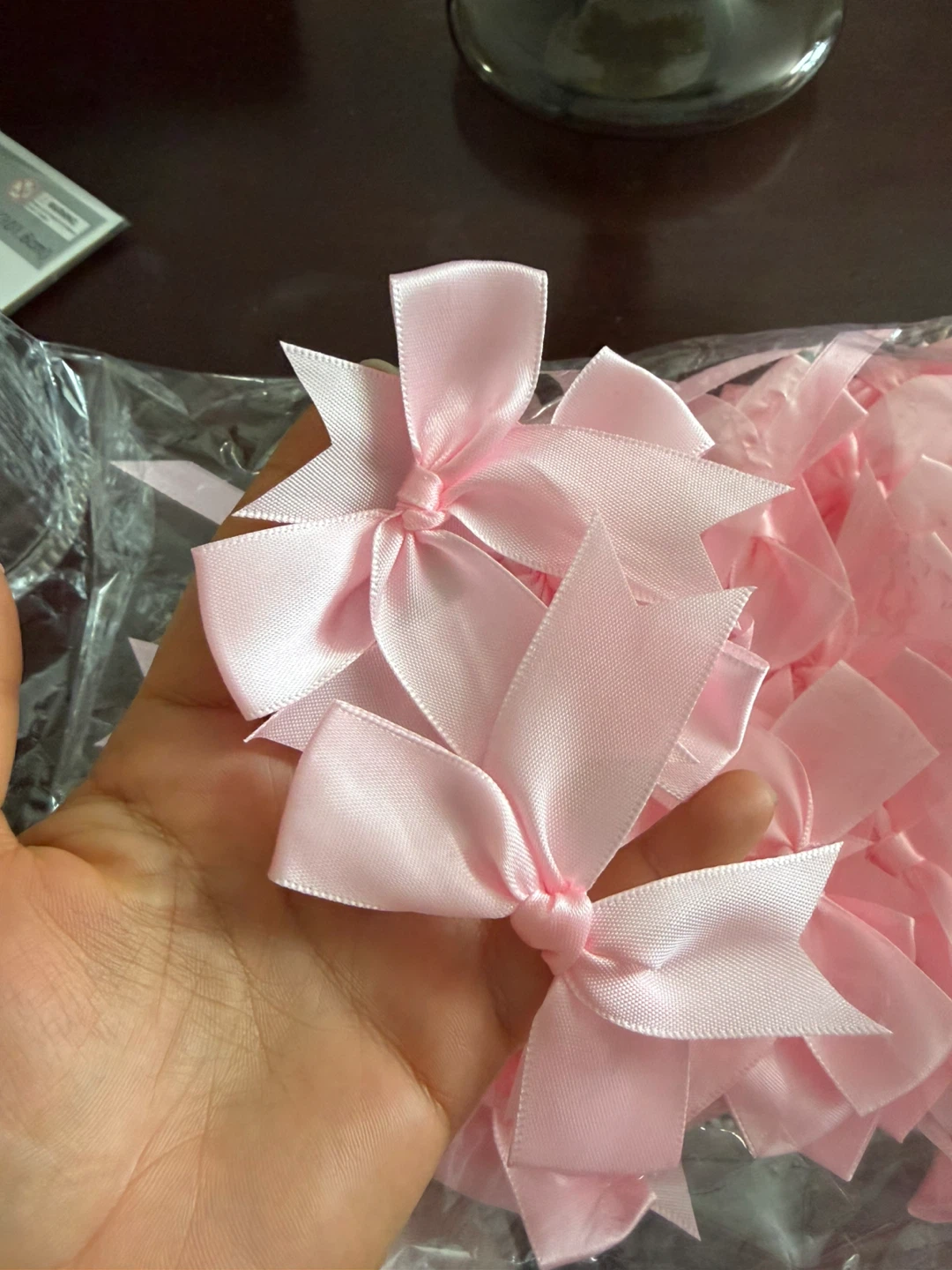 Pink Satin Ribbon Bows - photo 3