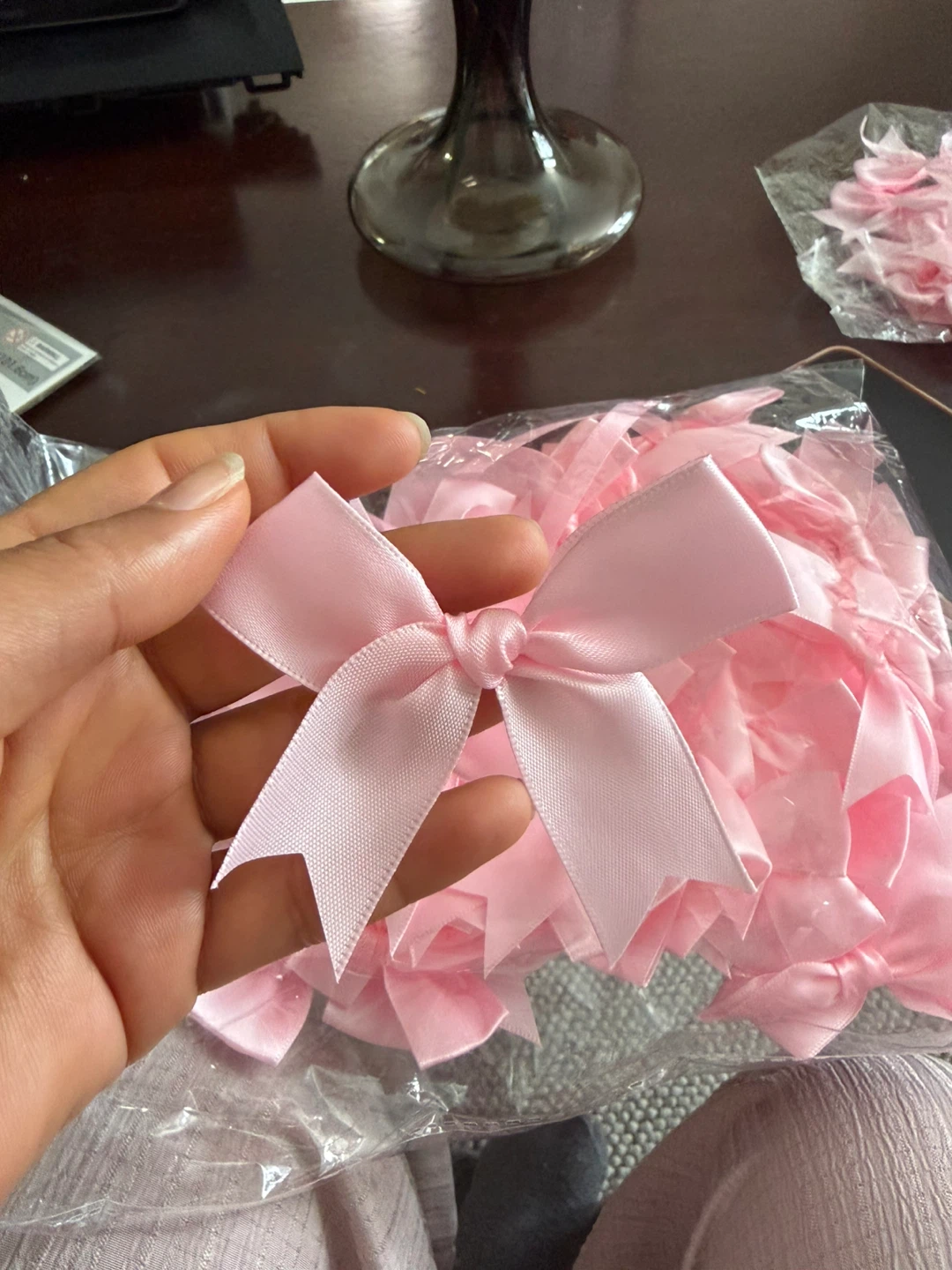 Pink Satin Ribbon Bows - photo 4
