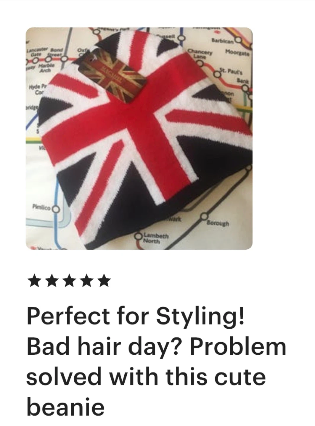 Union Jack Beanie Hat - photo 2