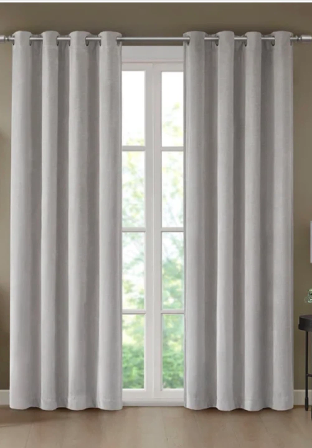 Grey Blackout Curtains - Set of 5