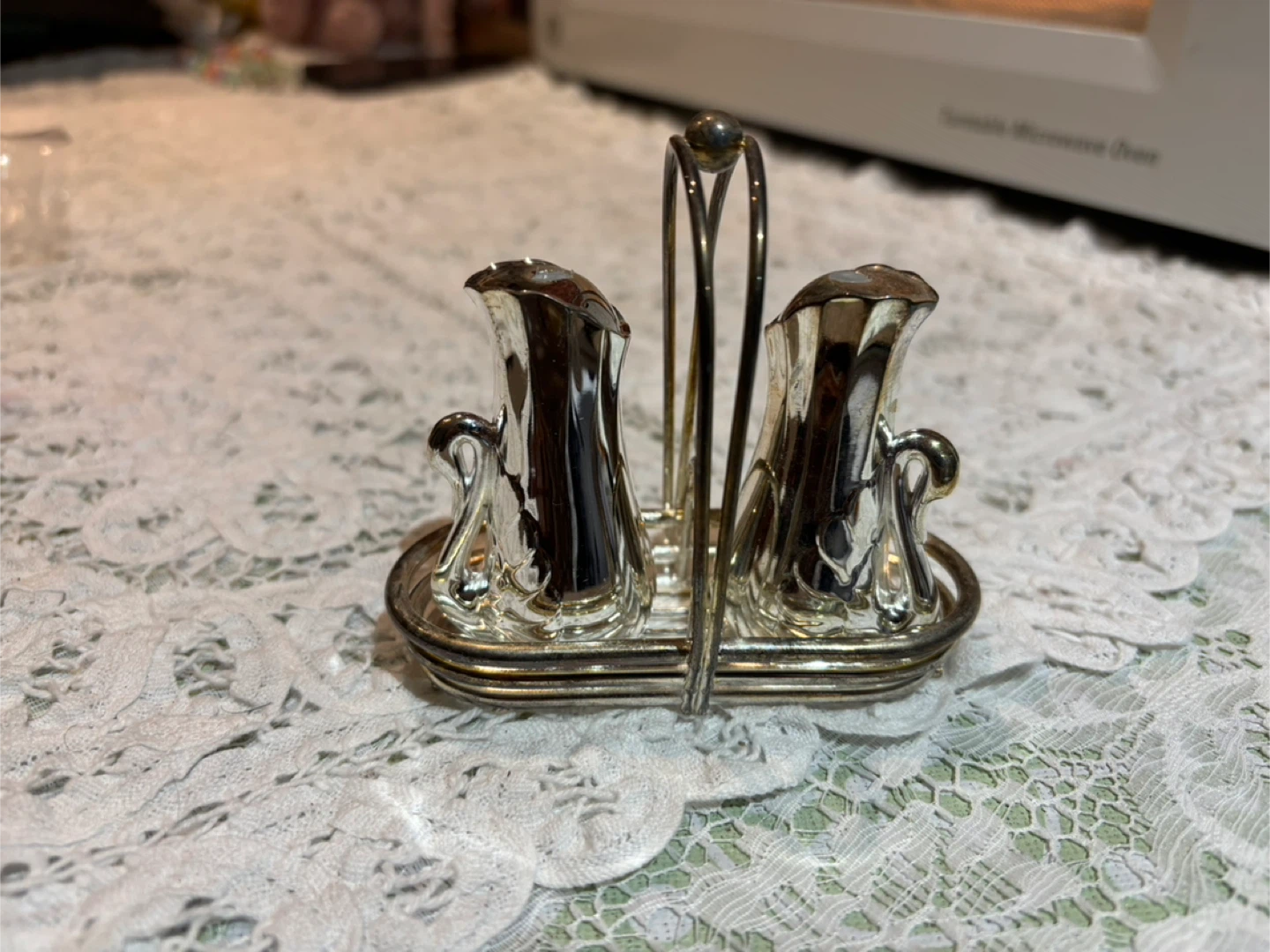 Vintage Silver Salt and Pepper Shakers “❤️”