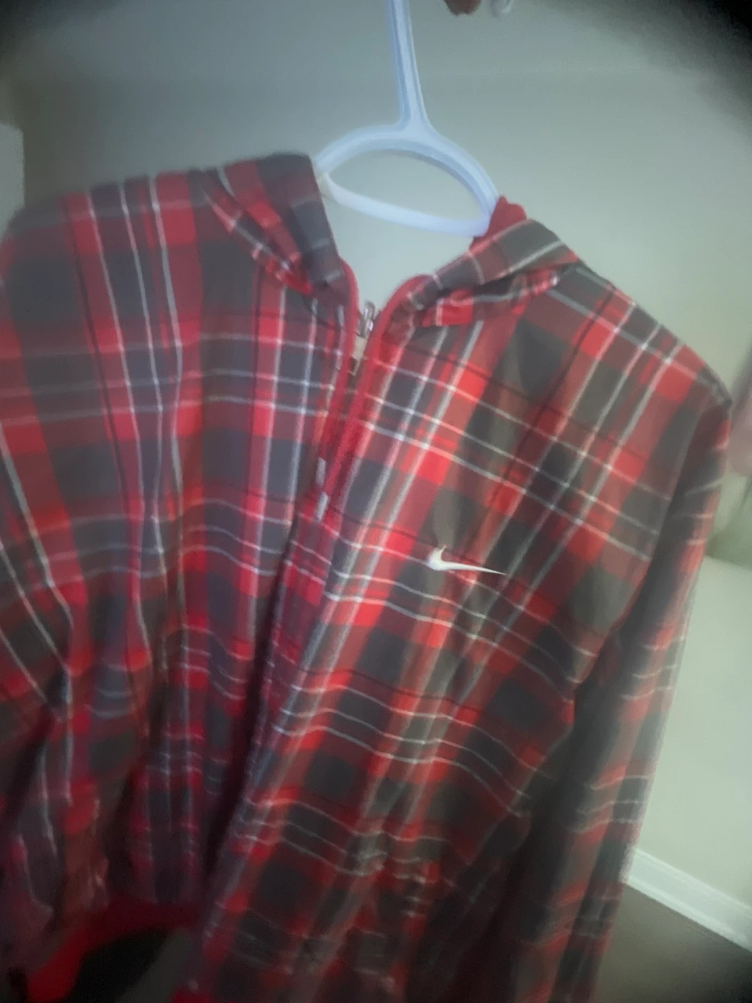 Nike Plaid Zip-Up Hoodie