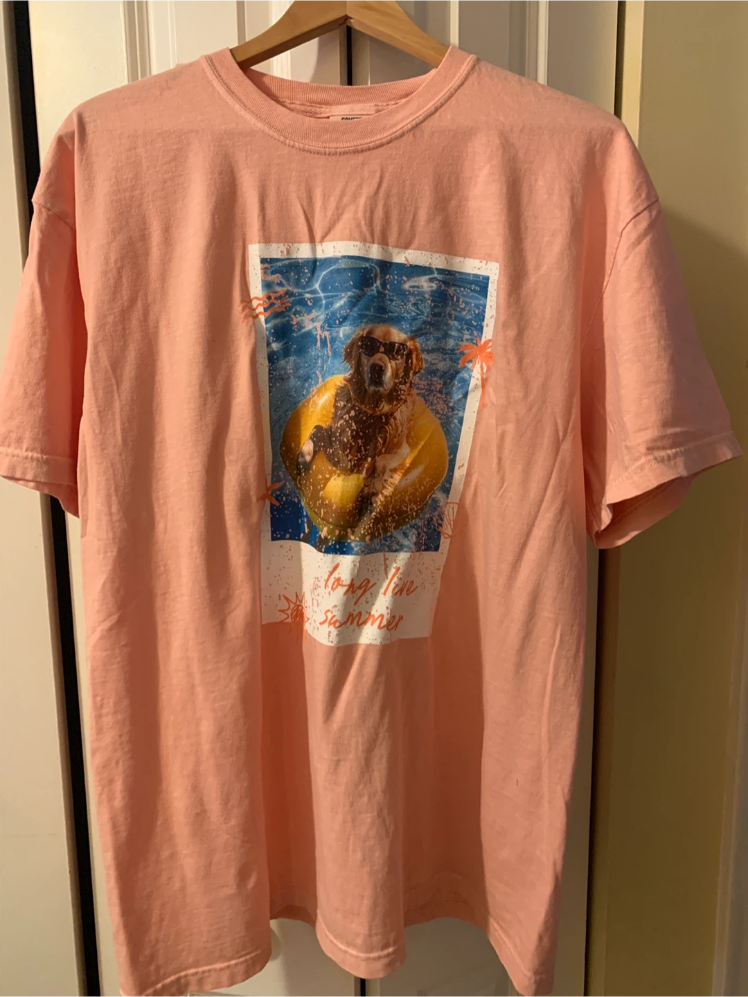 Pink Lily XL T-shirt - Dog Graphic for Summer🧡 - photo 5