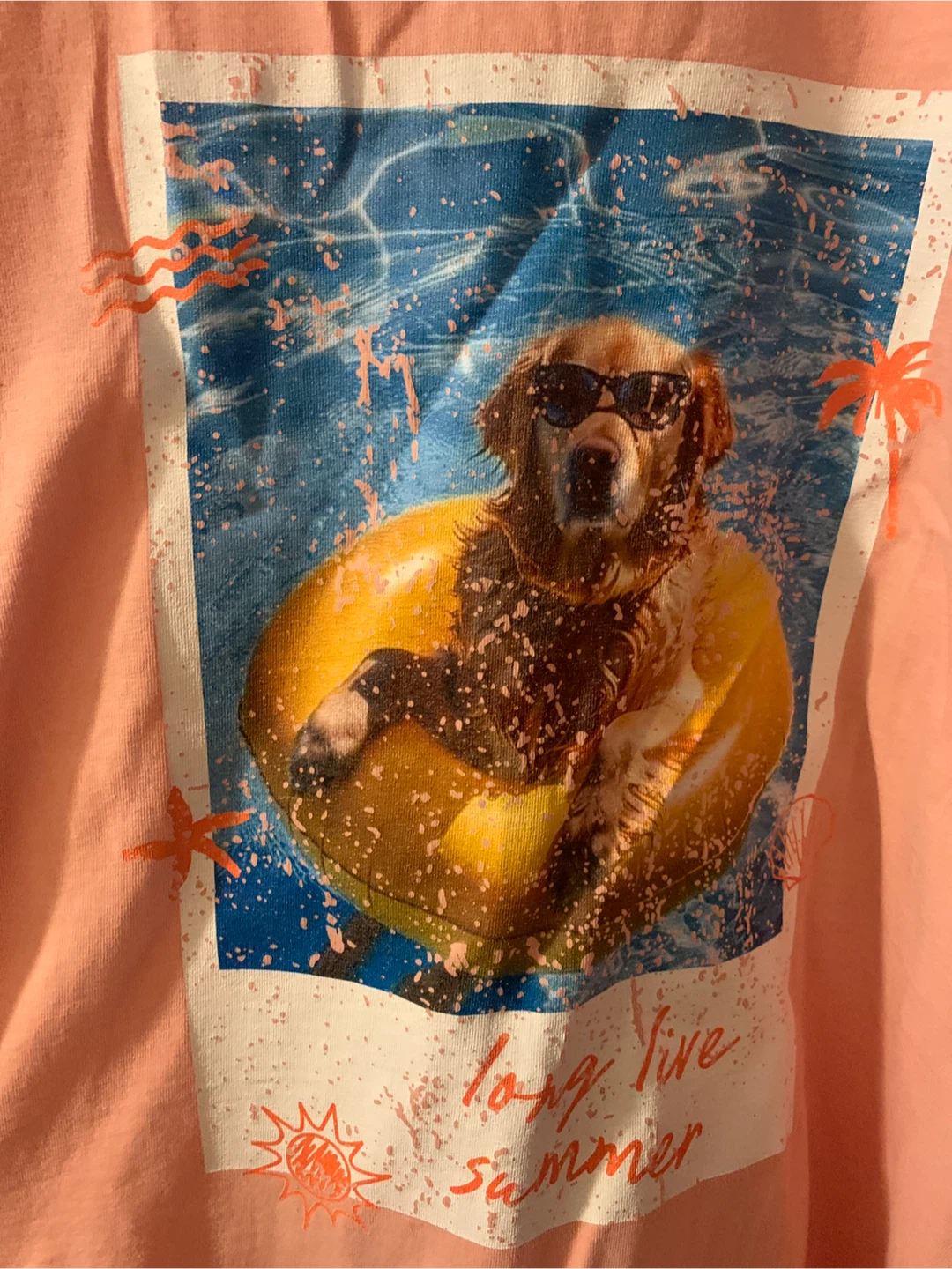 Pink Lily XL T-shirt - Dog Graphic for Summer🧡 - photo 2