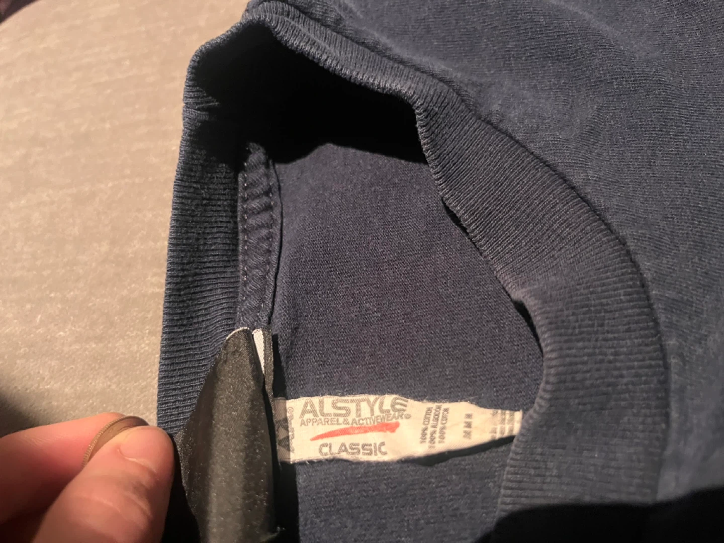 Thrasher x Alstyle Classic Navy T-Shirt, Size M - photo 4