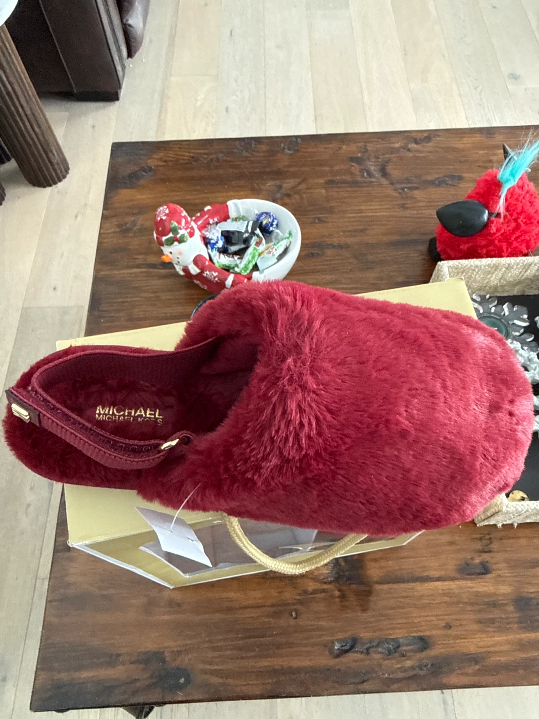 Michael Kors Fuzzy Slippers - Size 9- New in Box!