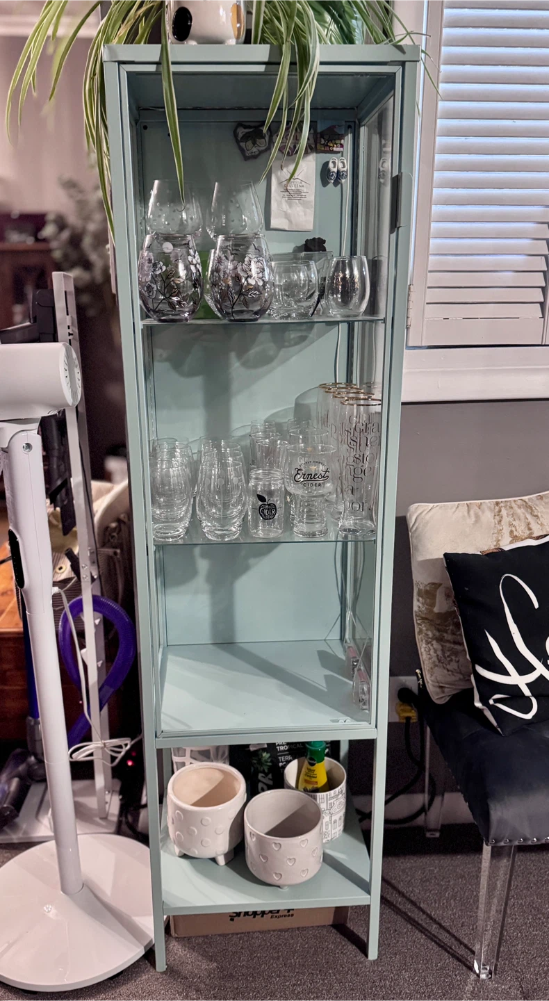IKEA Rudsta Glass Cabinet - Light Turquoise - photo 3