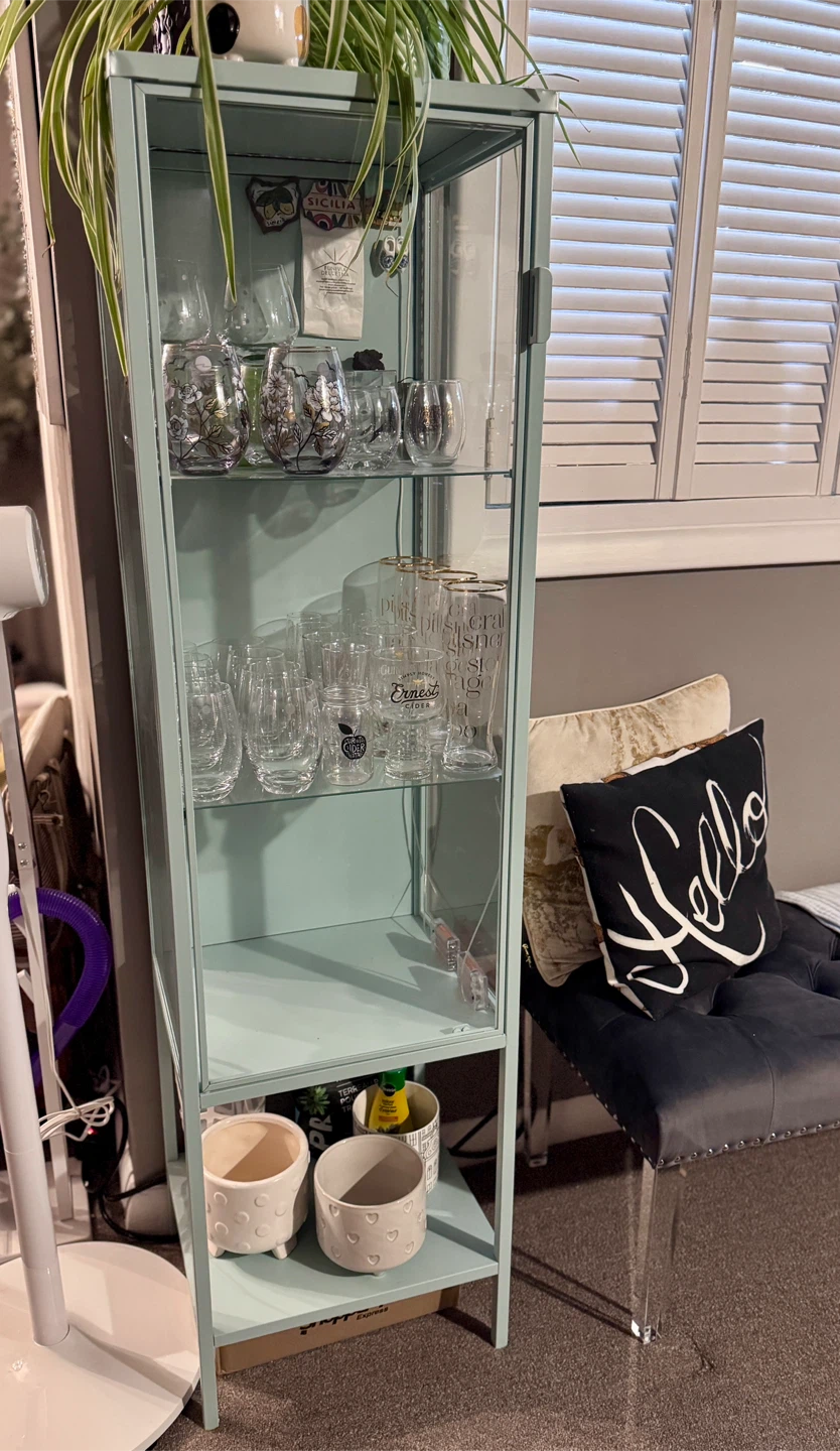 IKEA Rudsta Glass Cabinet - Light Turquoise - photo 2