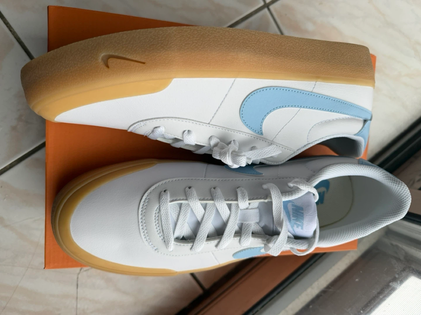 New Nike Court Vision Low Platform White/Blue - photo 4