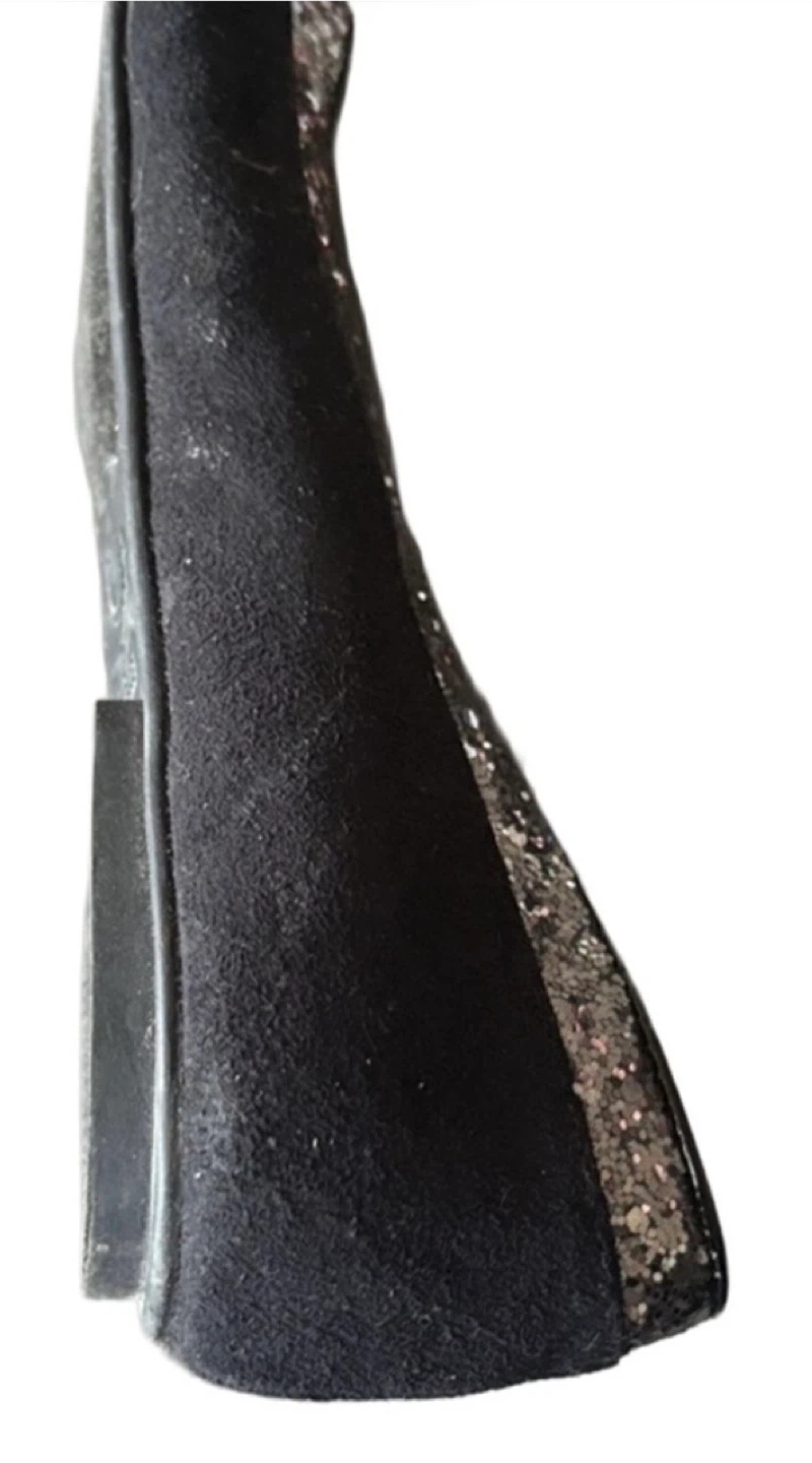 Black Ballet Flats with Silver Trim - photo 5