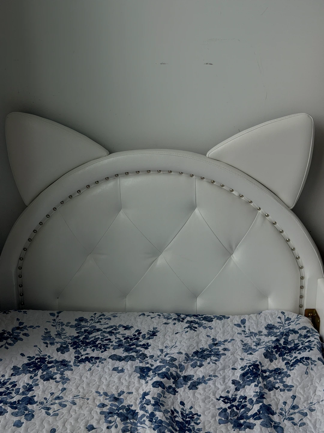 White Cat Ear Bed Frame