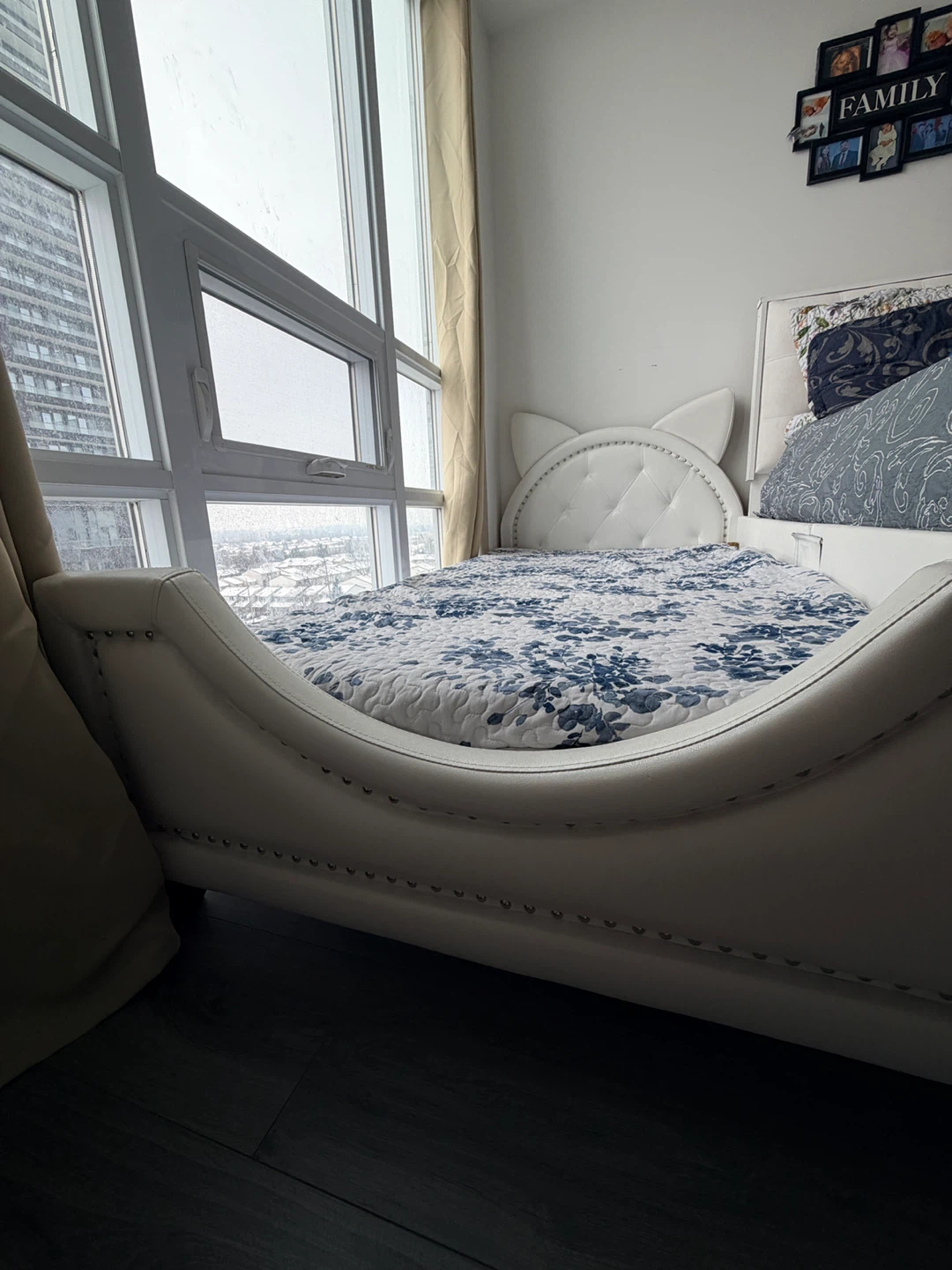 White Cat Ear Bed Frame - photo 5