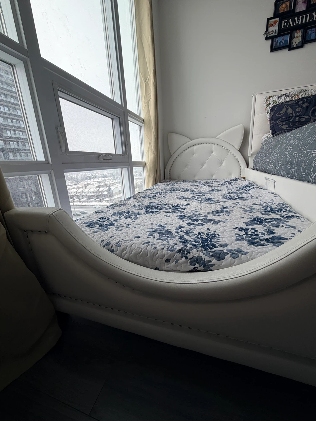 White Cat Ear Bed Frame - photo 3