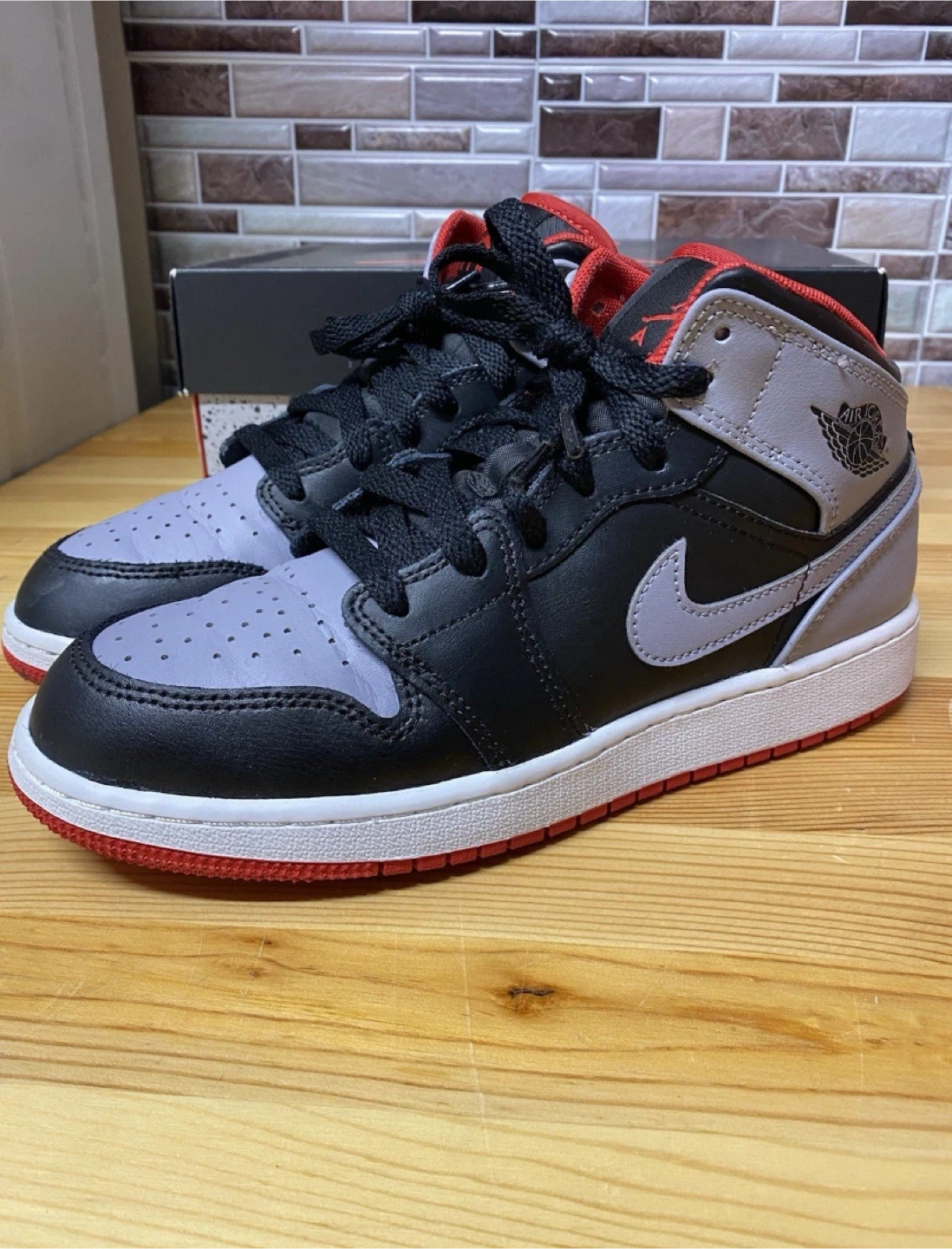 Air Jordan 1 Mid Bred Shadow- Size 5.5Y