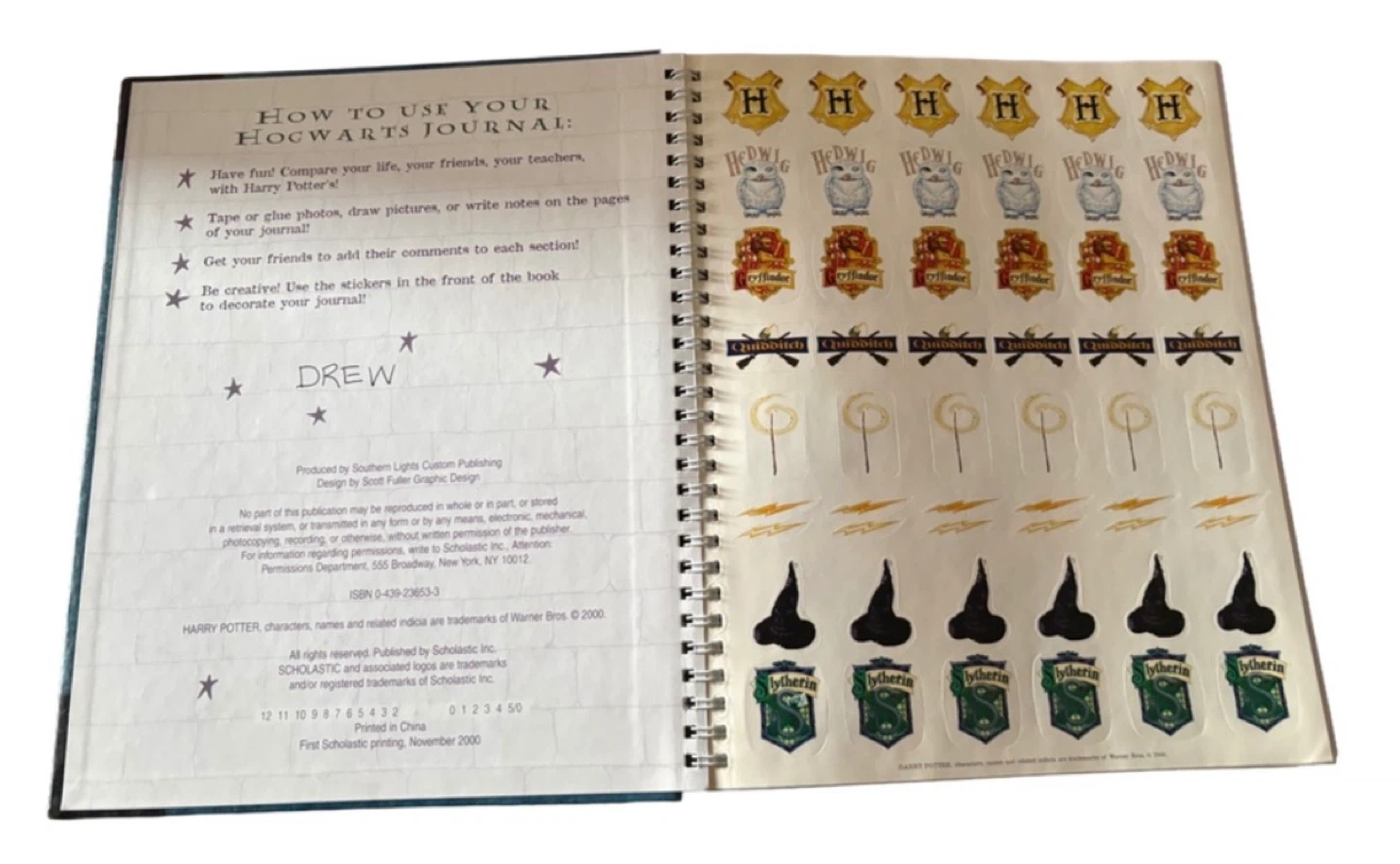 Harry Potter Hogwarts Journal – Vintage Scholastic Edition - photo 4