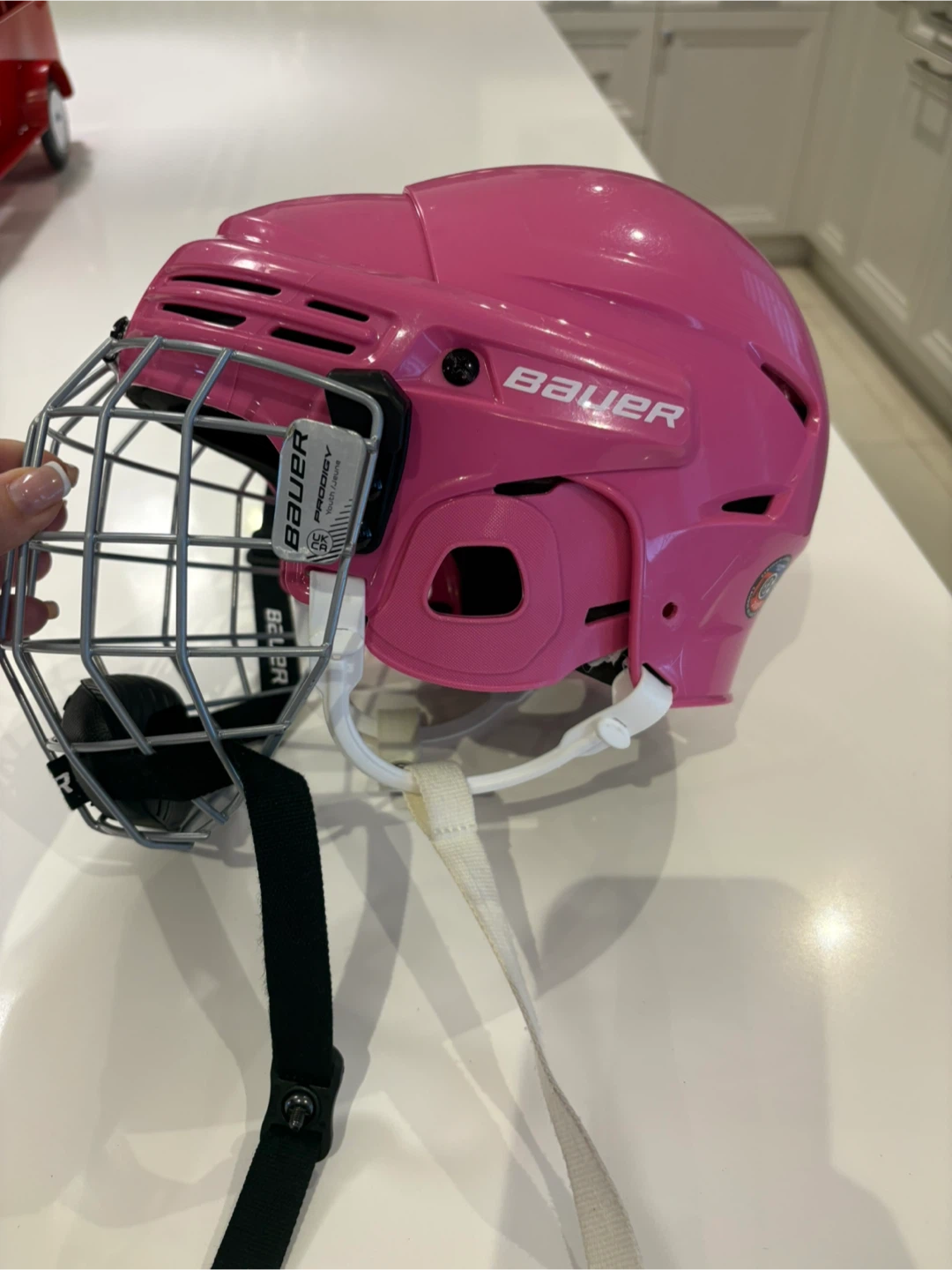 Bauer Pink Hockey Helmet with Cage - photo 2