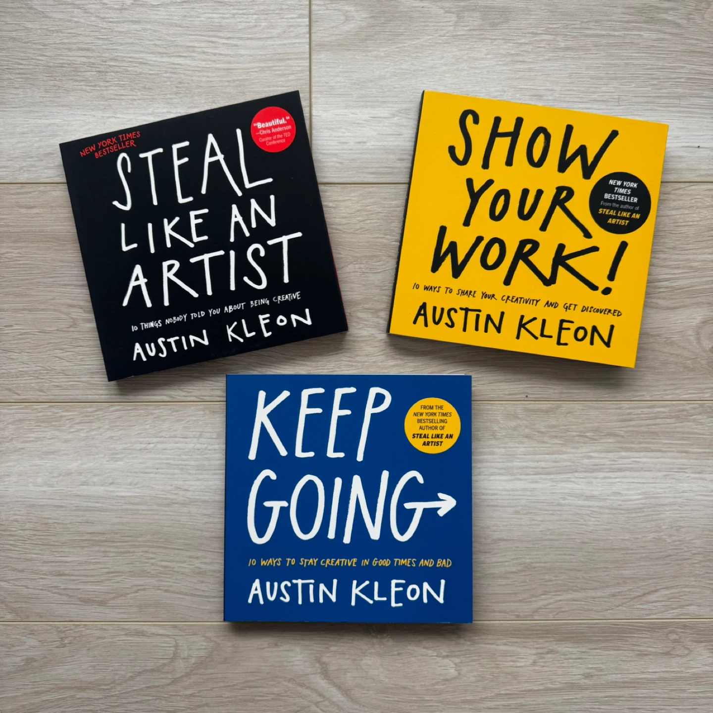 Austin Kleon books Steal like an artist (set of 3)